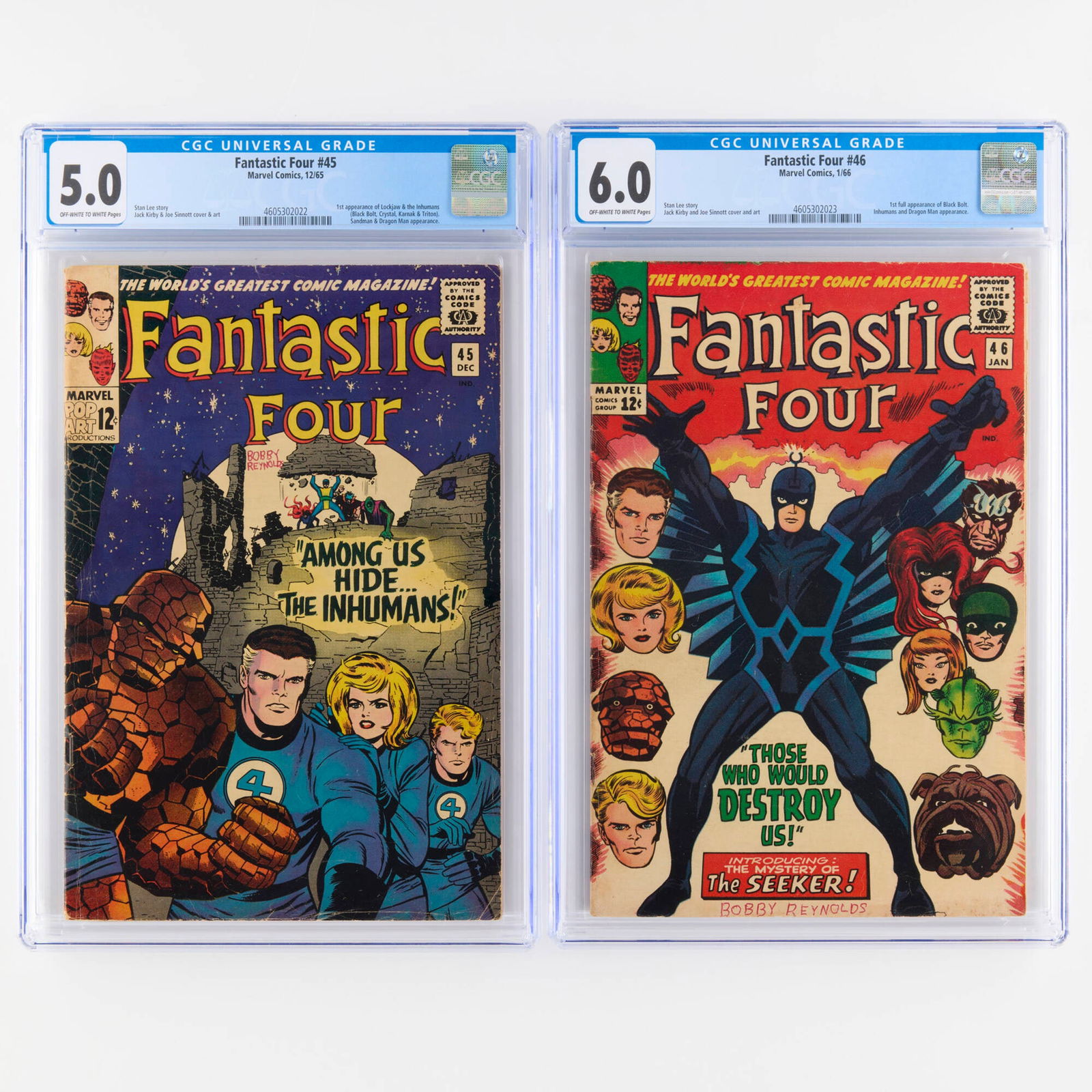 2 Marvel Comics Fantastic Four #45 #46 CGC Group (1 of 2)