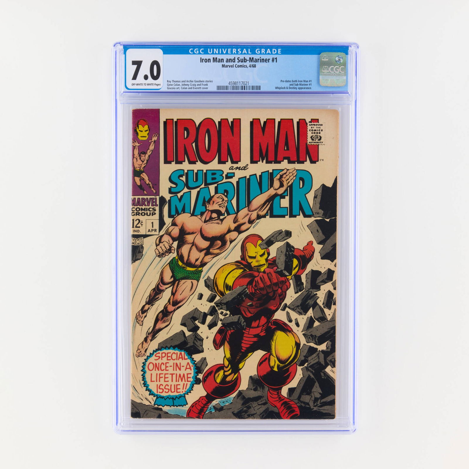 Marvel Comics Iron Man and Sub-Mariner #1 CGC 7.0 (1 of 2)