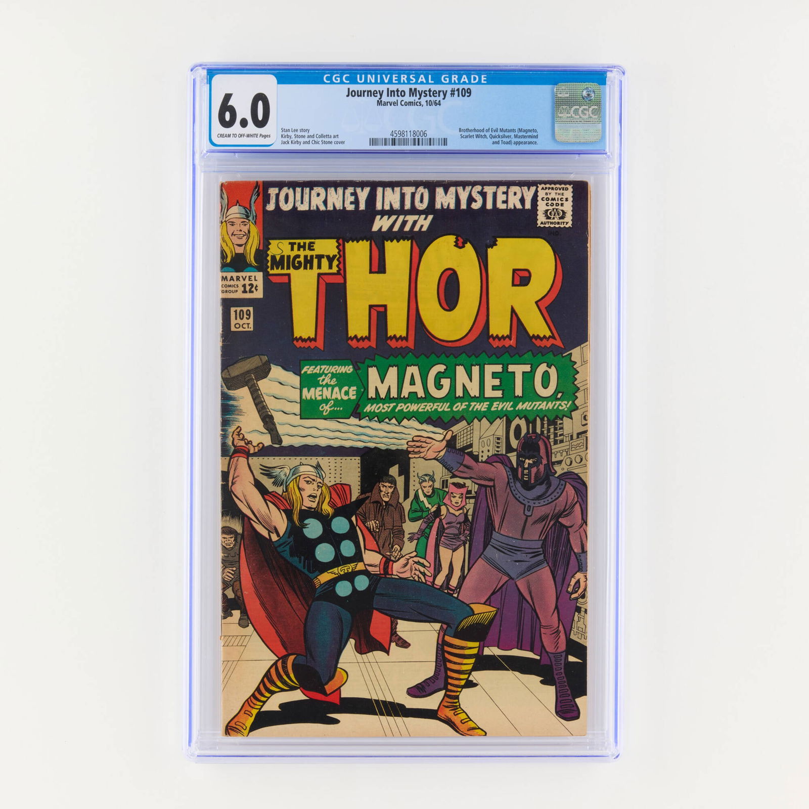 Marvel Comics Journey Into Mystery #109 CGC 6.0 (1 of 2)