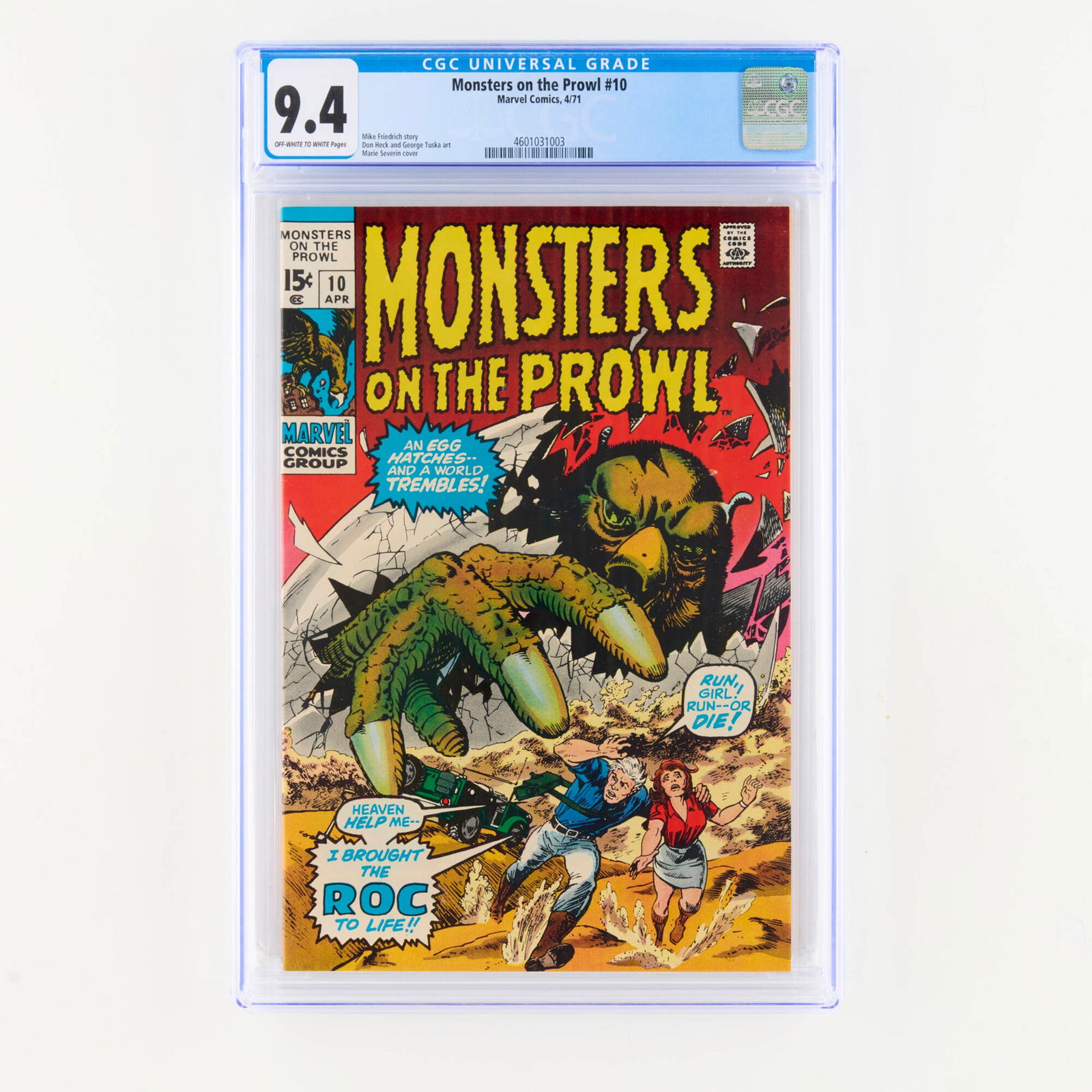 Marvel Comics Monsters on the Prowl #10 CGC 9.4 (1 of 2)