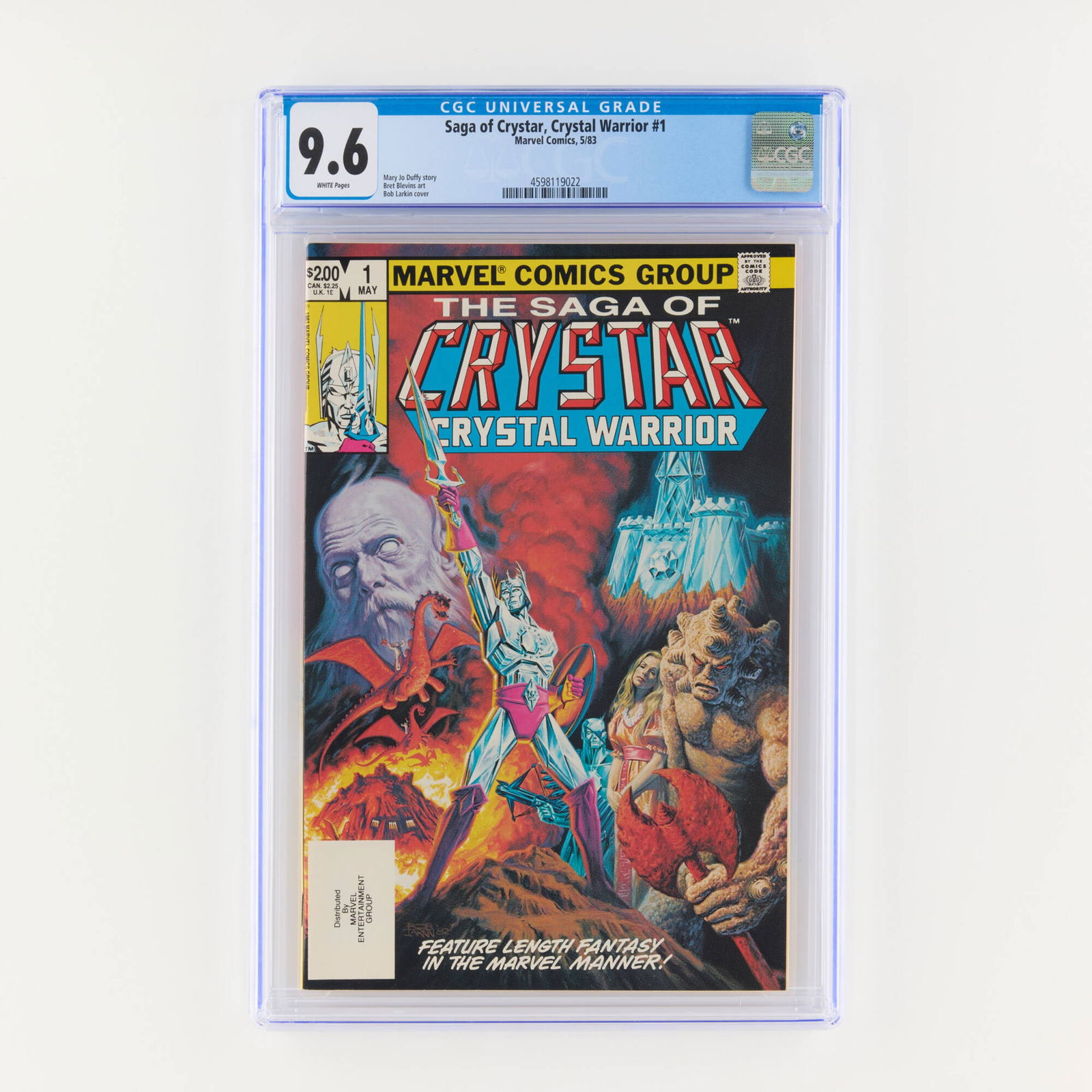 Marvel Comics Saga of Crystar, Crystal Warrior #1 CGC 9.6 (1 of 2)