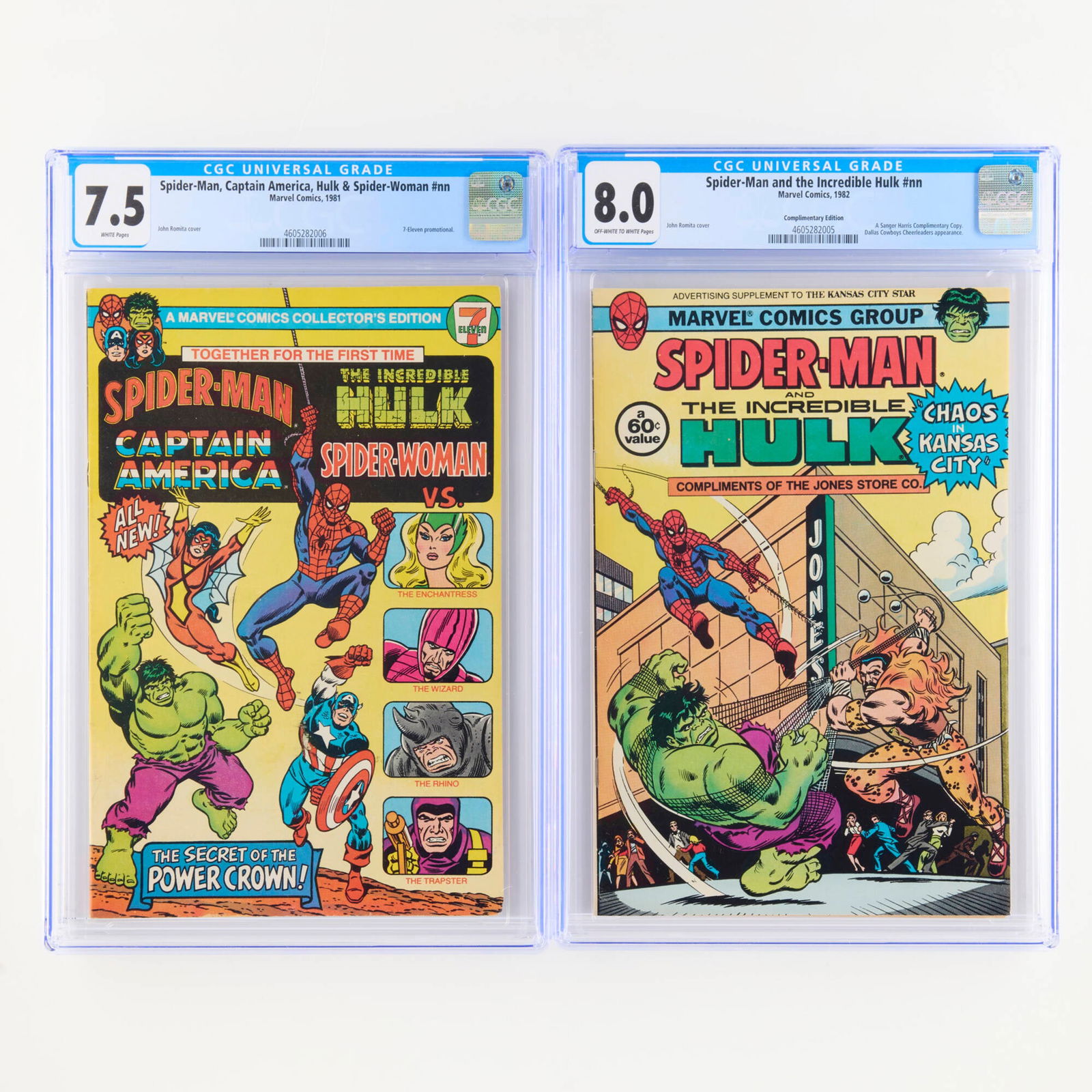 2 Marvel Comics Bronze Age Spider-Man Promotional Comic CGC Group (1 of 2)