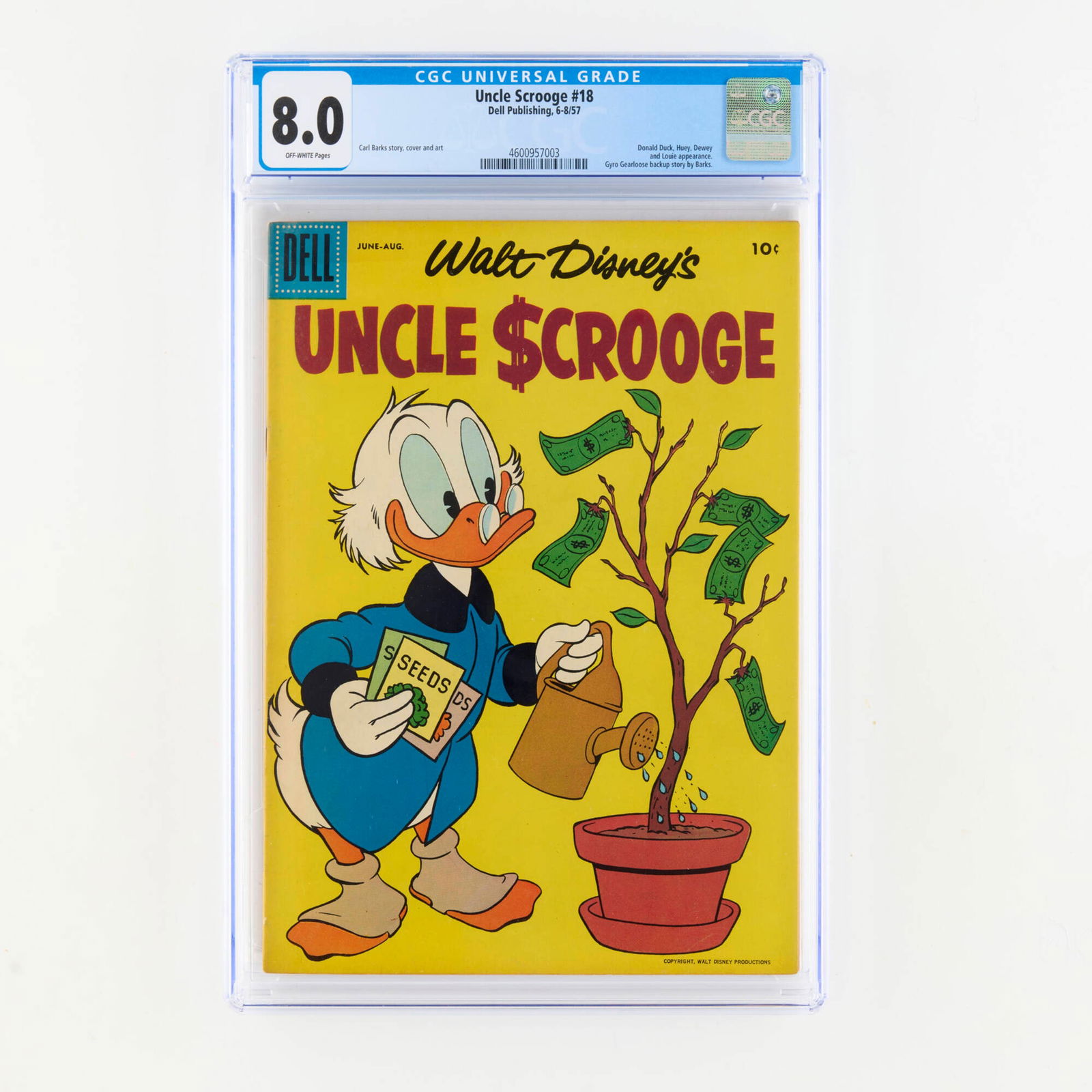 Dell Publishing Uncle Scrooge #18 CGC 8.0 (1 of 2)