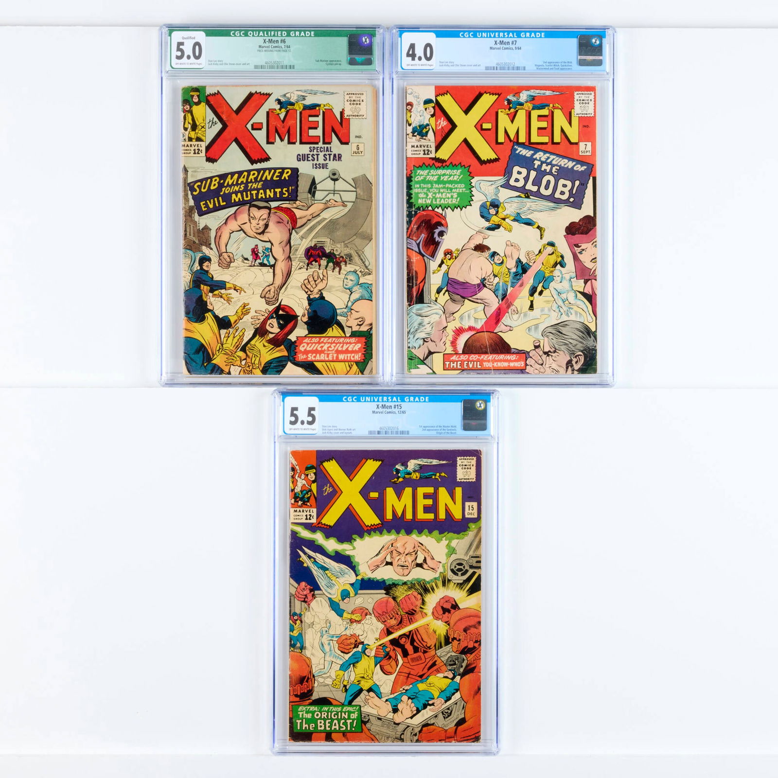 3 Marvel Comics X-Men #6-#15 CGC Group (1 of 2)