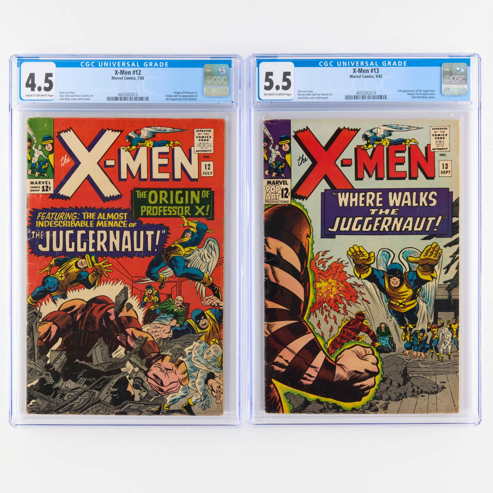 2 Marvel Comics X-Men #12 #13 CGC Group (1 of 2)