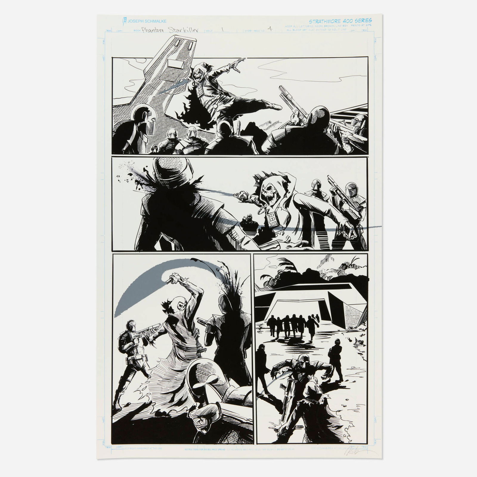Joseph Schmalke, Phantom Starkiller #1 Story Page 4 Artist Proof (Scout Comics, 2020) (1 of 1)