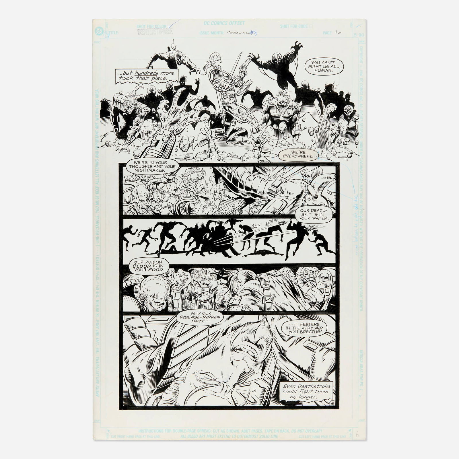 Benes & Sever, Deathstroke, the Terminator Annual #3 Story Page 6 Original Art (D.C. Comics, 1994) (1 of 1)