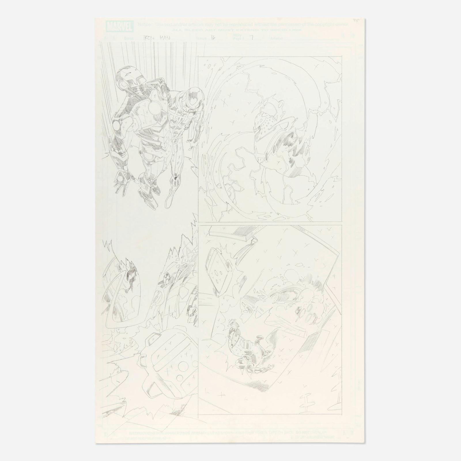 Carlo Pagulayan, Iron Man Vol. 5 #16 Story Page 7 Original Art (Marvel Comics, 2013) (1 of 1)