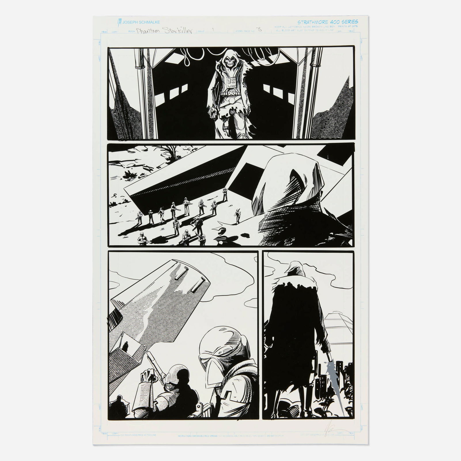 Joseph Schmalke, Phantom Starkiller #1 Story Page 3 Artist Proof (Scout Comics, 2020) (1 of 1)