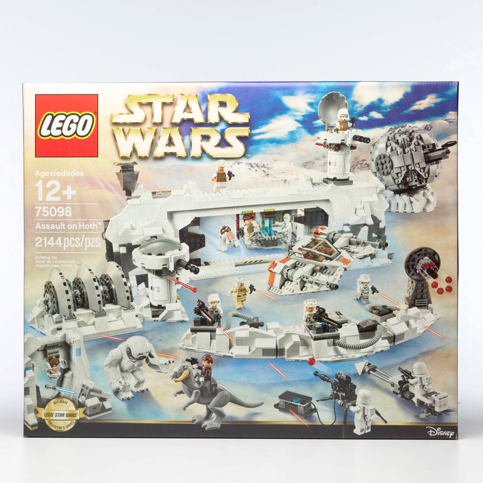 2016 LEGO Star Wars Ultimate Collector's Series Assault on Hoth 75098 Factory Sealed: 2016 LEGO Star Wars Ultimate Collector's Series Assault on Hoth 75098 Factory Sealed USA, 2016 Set contains 2,144 pieces and the following mini-figures: Tauntaun, Wampa, Rebel Trooper (x5), Snowtroope