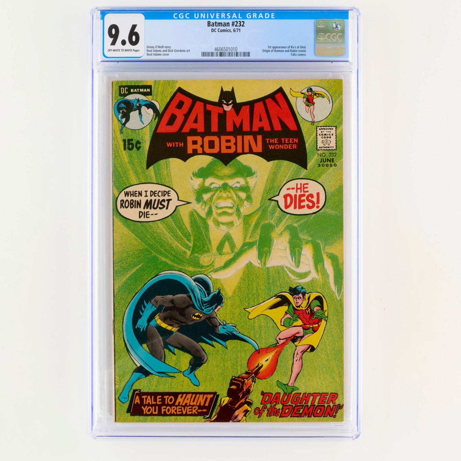 D.C. Comics Batman #232 CGC 9.6 (1 of 2)