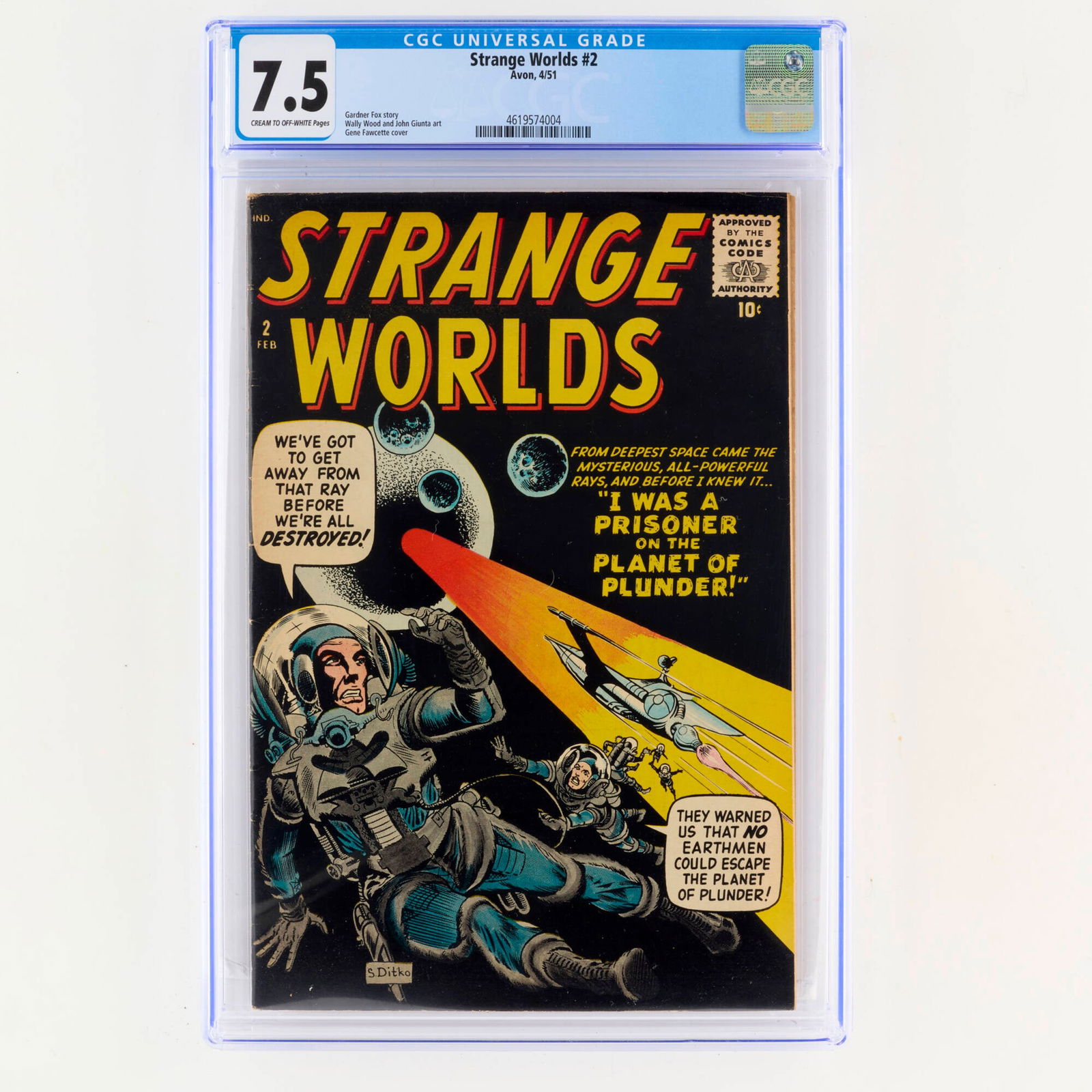 Atlas Comics Strange Worlds #2 CGC 7.5 (1 of 2)