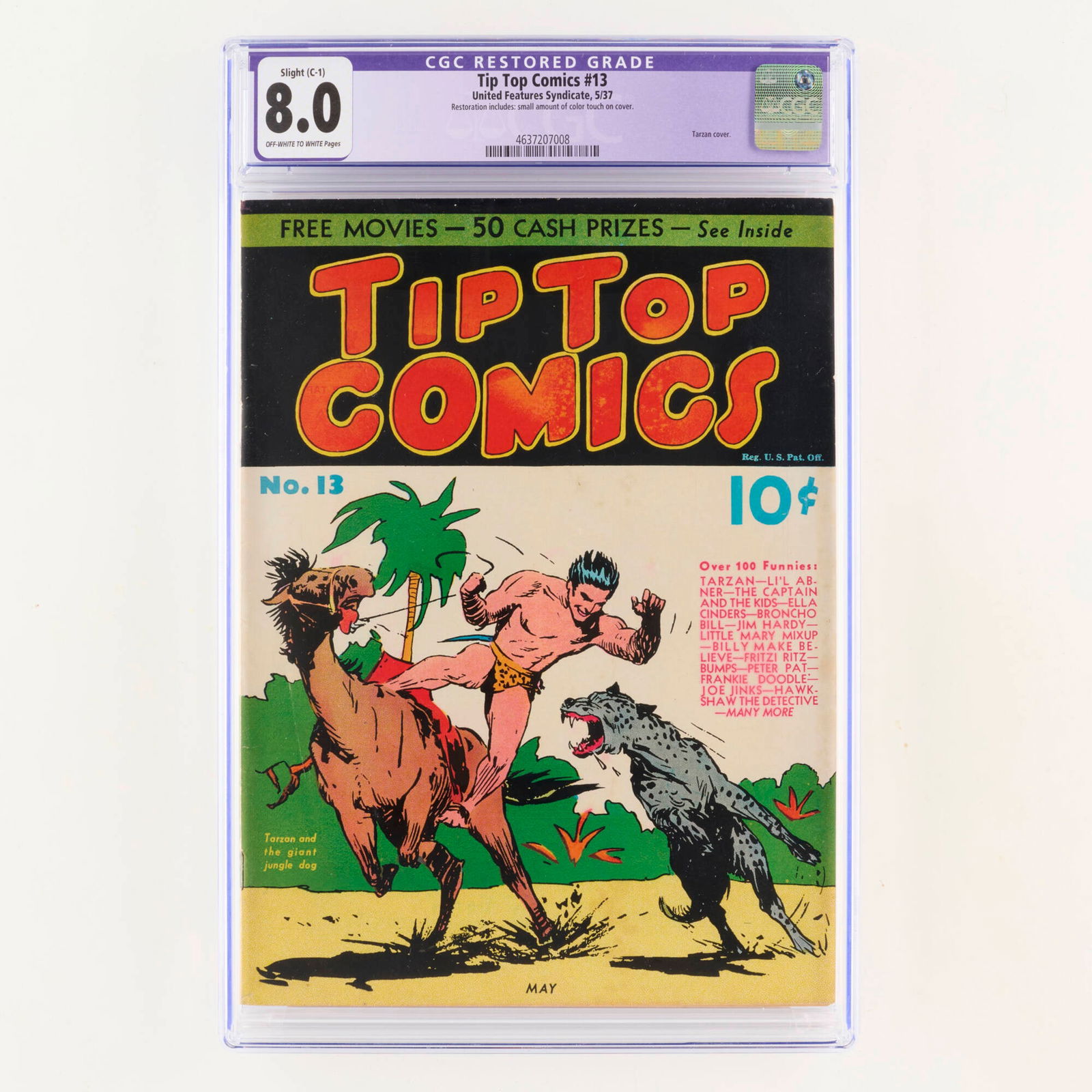 United Features Syndicate Tip Top Comics #13 CGC 8.0 C-1 (1 of 2)