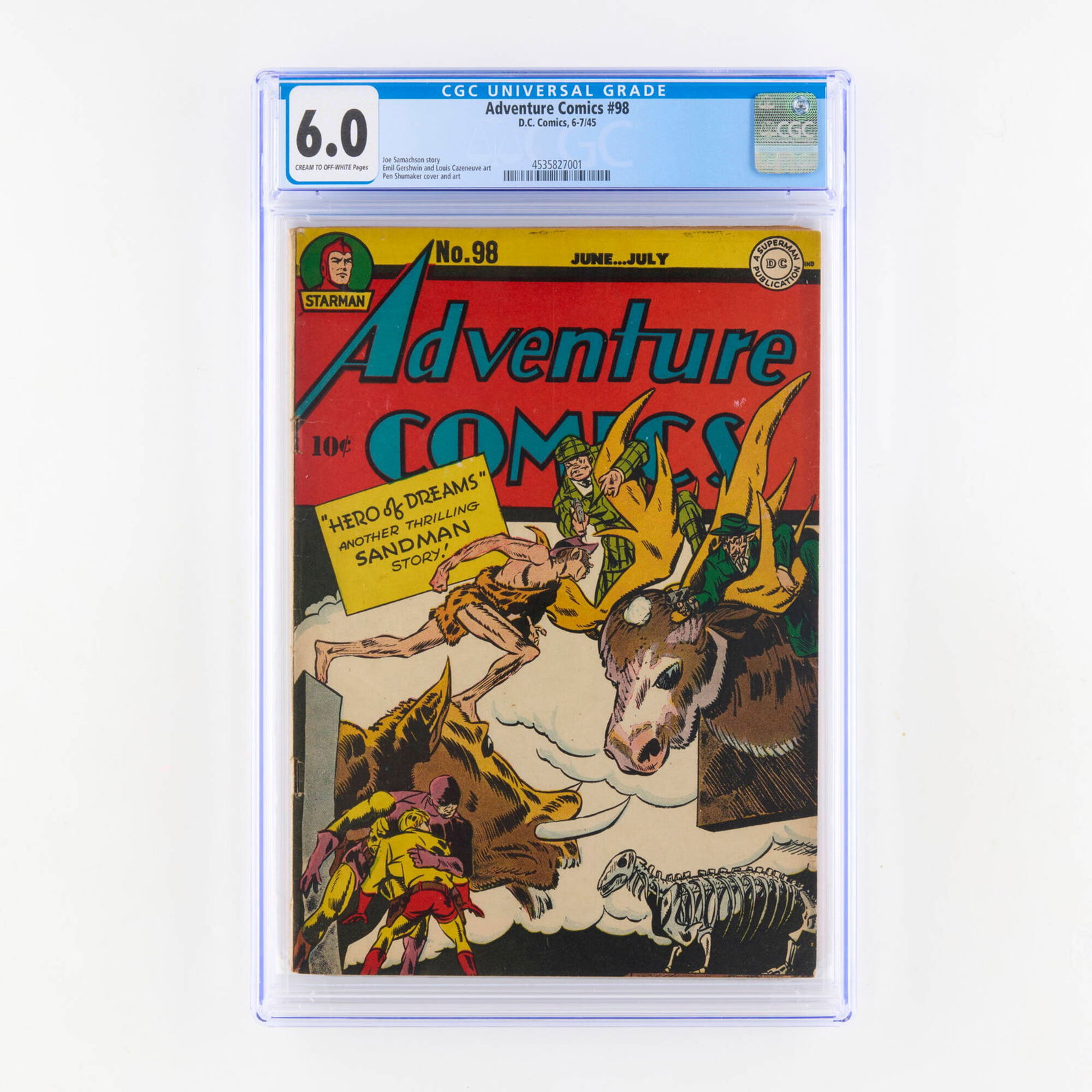 D.C. Comics Adventure Comics #98 CGC 6.0 (1 of 2)