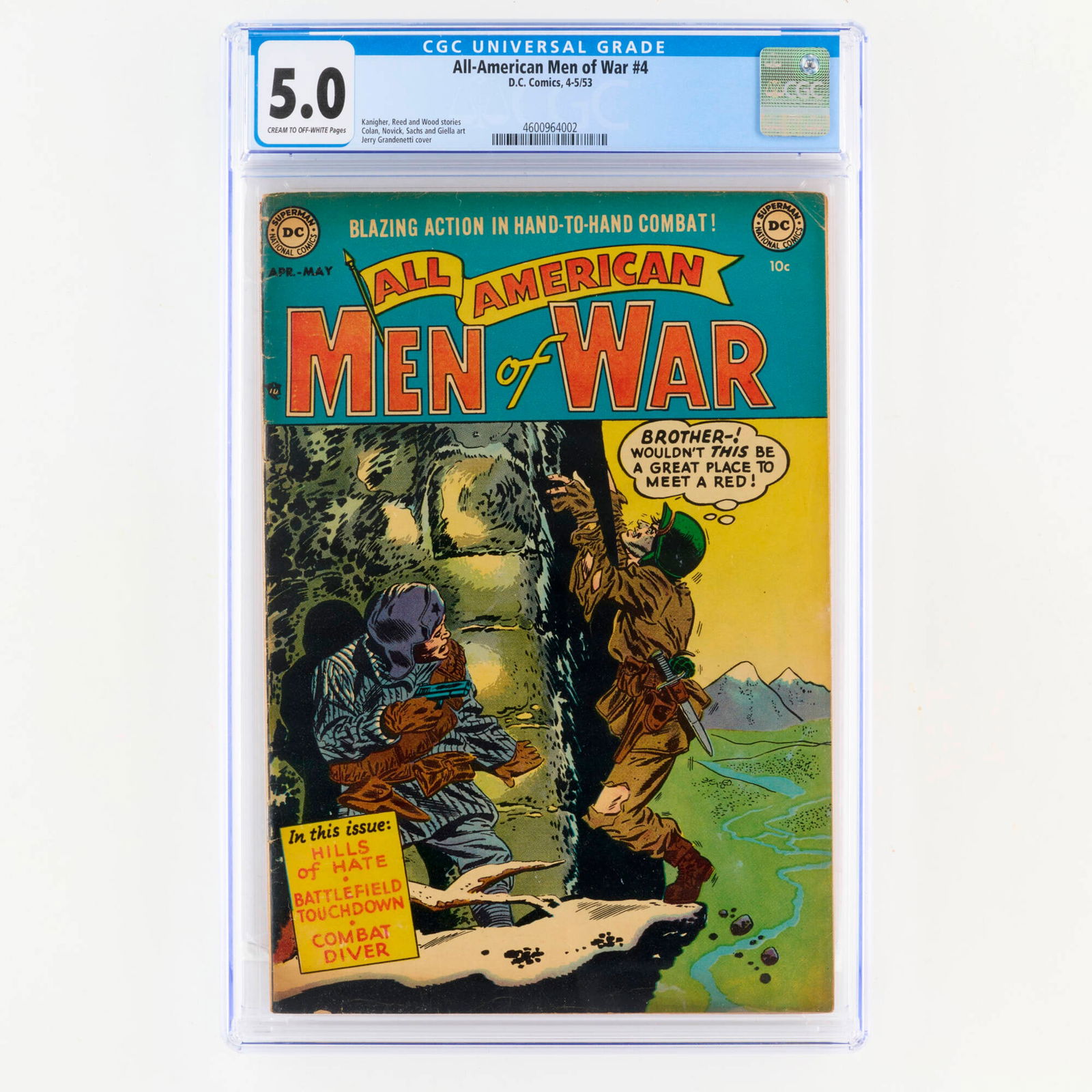 D.C. Comics All-American Men of War #4 CGC 5.0 (1 of 2)
