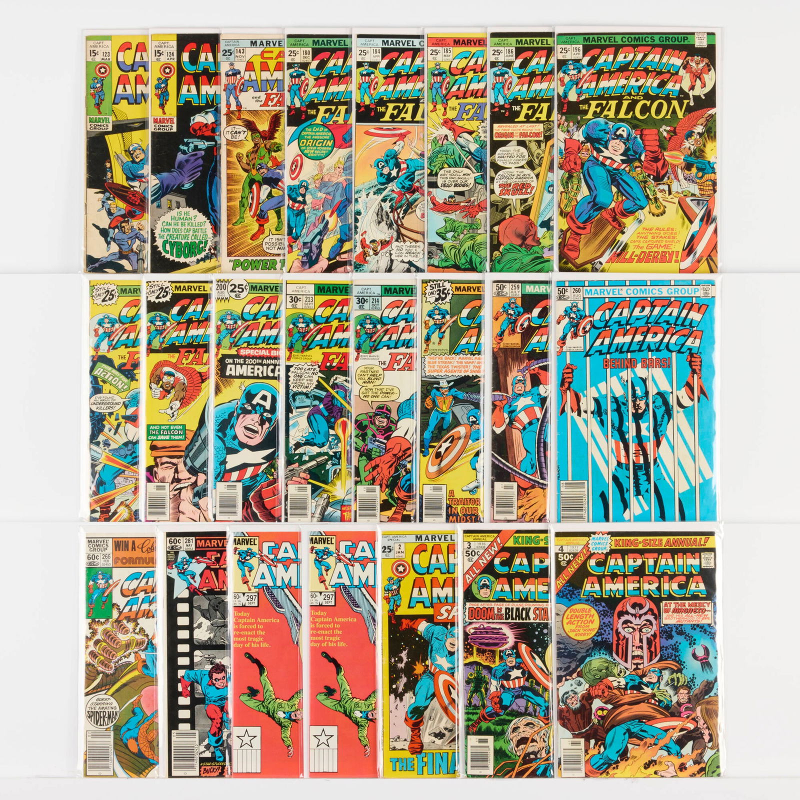 23 Marvel Comics Captain America #123-#297 Group (1 of 1)