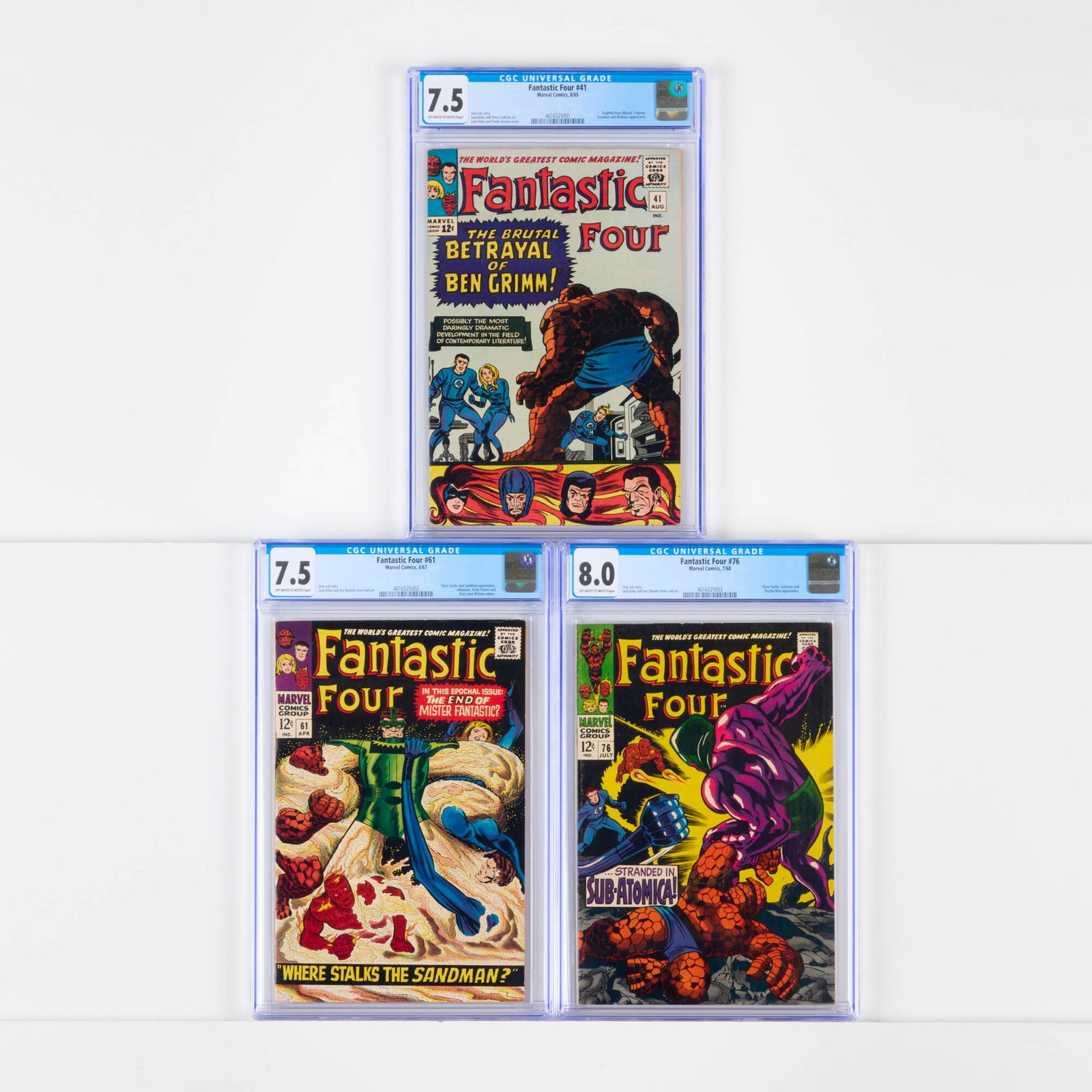 3 Marvel Comics Fantastic Four #41-#76 CGC Group (1 of 2)