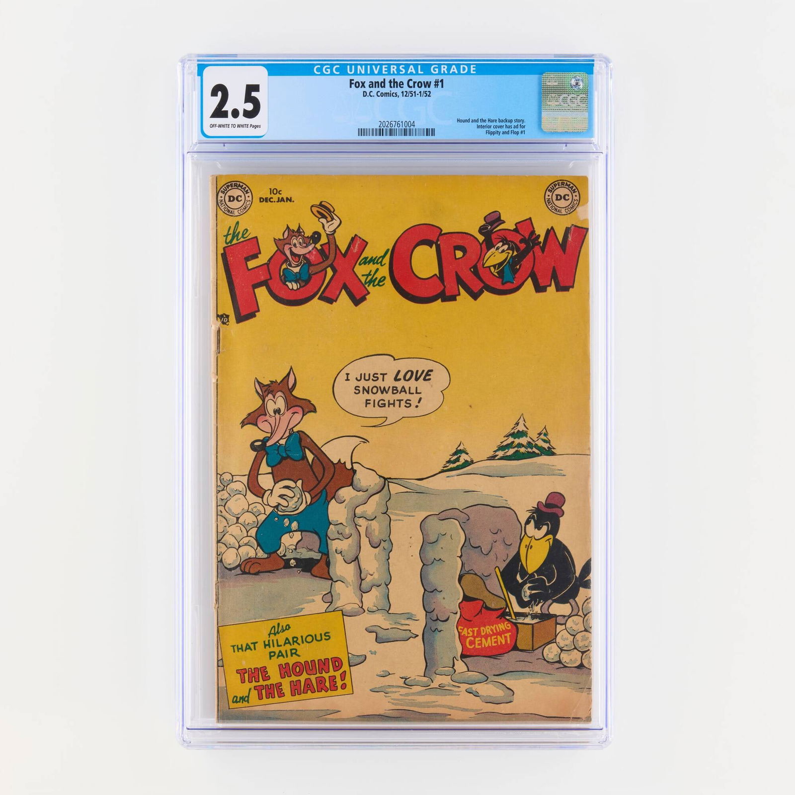 D.C. Comics Fox and the Crow #1 CGC 2.5 (1 of 2)