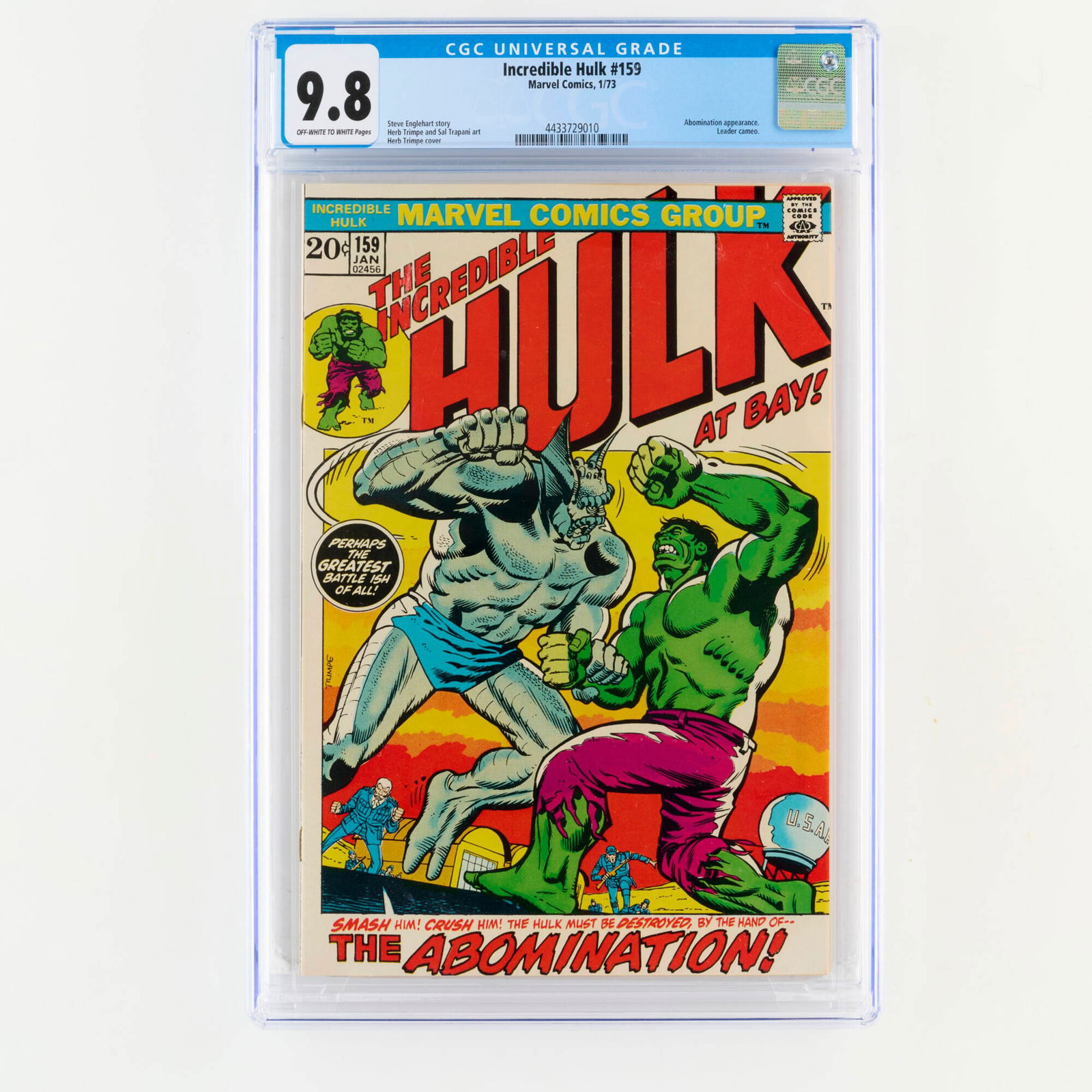 Marvel Comics Incredible Hulk #159 CGC 9.8 (1 of 2)