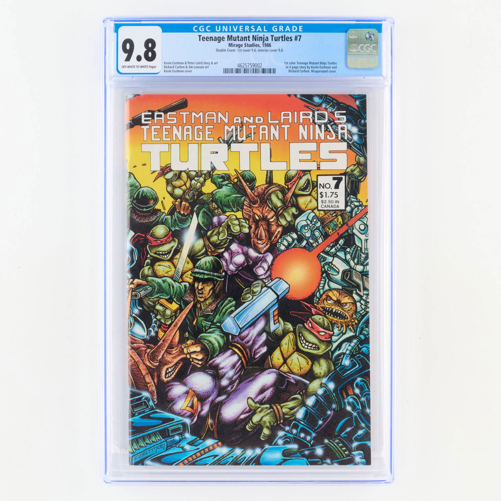 Mirage Studios Teenage Mutant Ninja Turtles #7 CGC 9.8 Double Cover (1 of 2)
