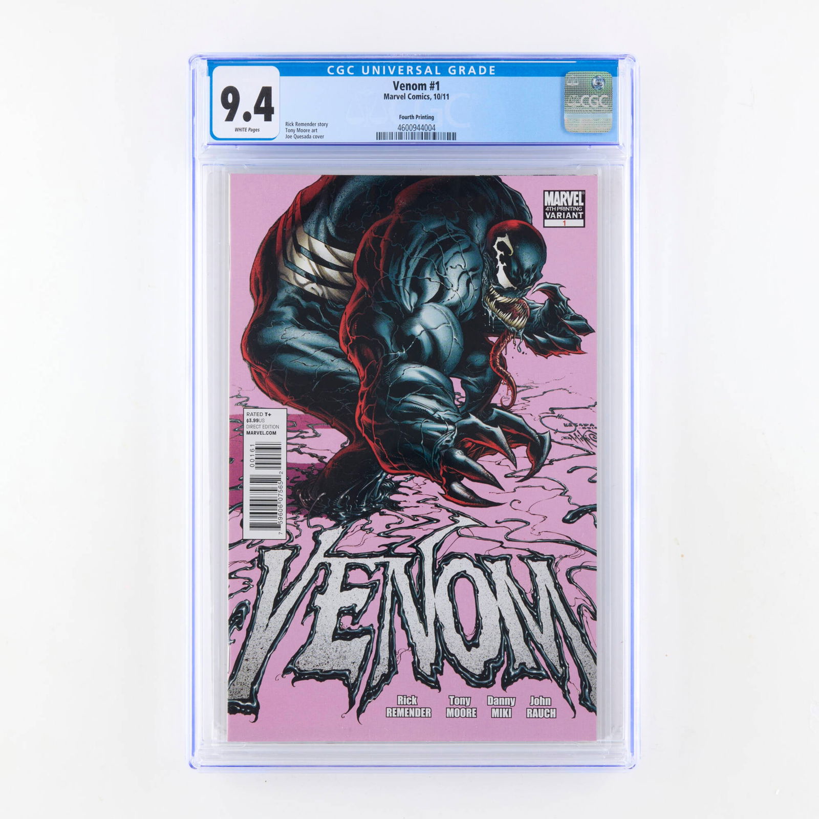 Marvel Comics Venom #1 Fourth Print CGC 9.4 (1 of 2)