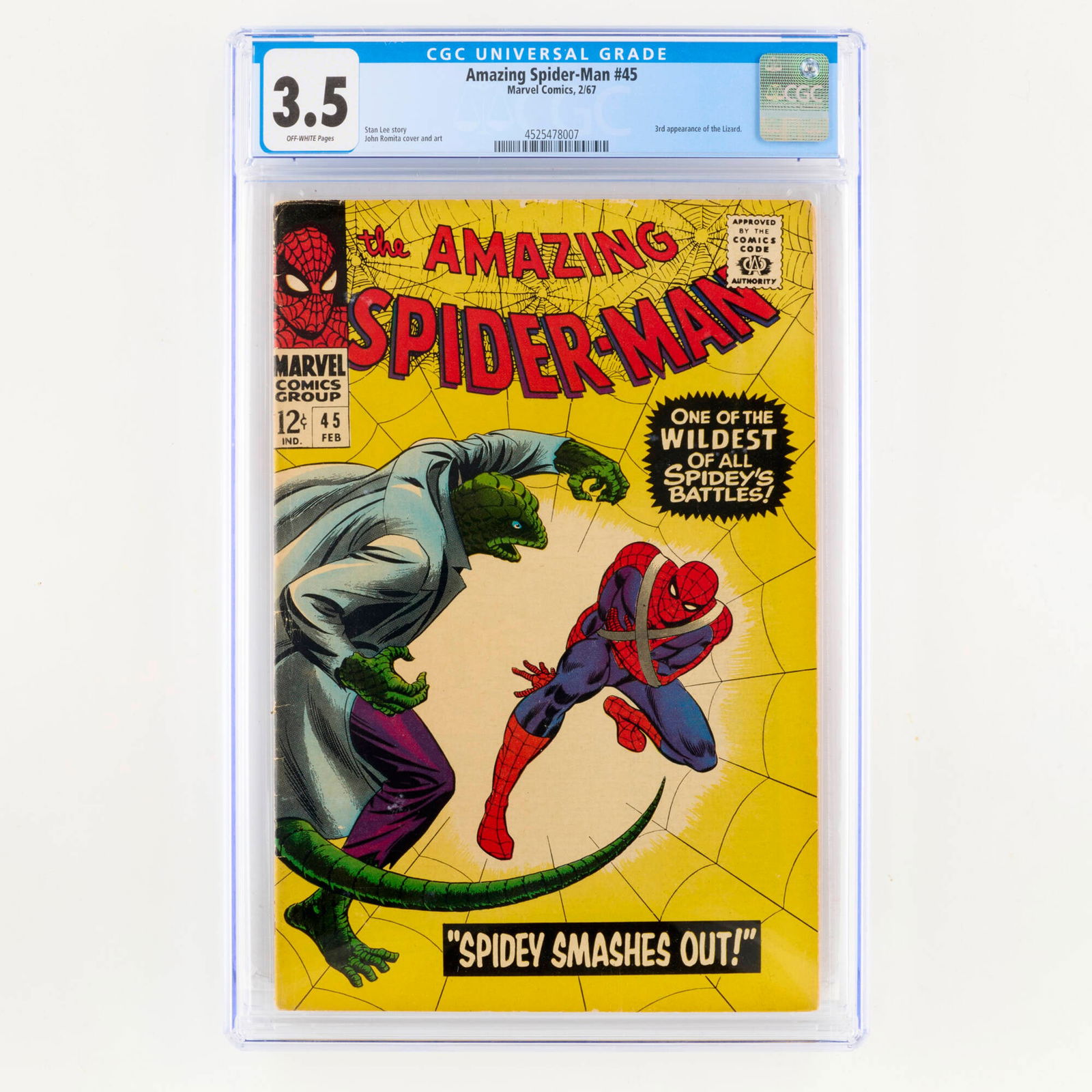 Marvel Comics Amazing Spider-Man #45 CGC 3.5 (1 of 2)