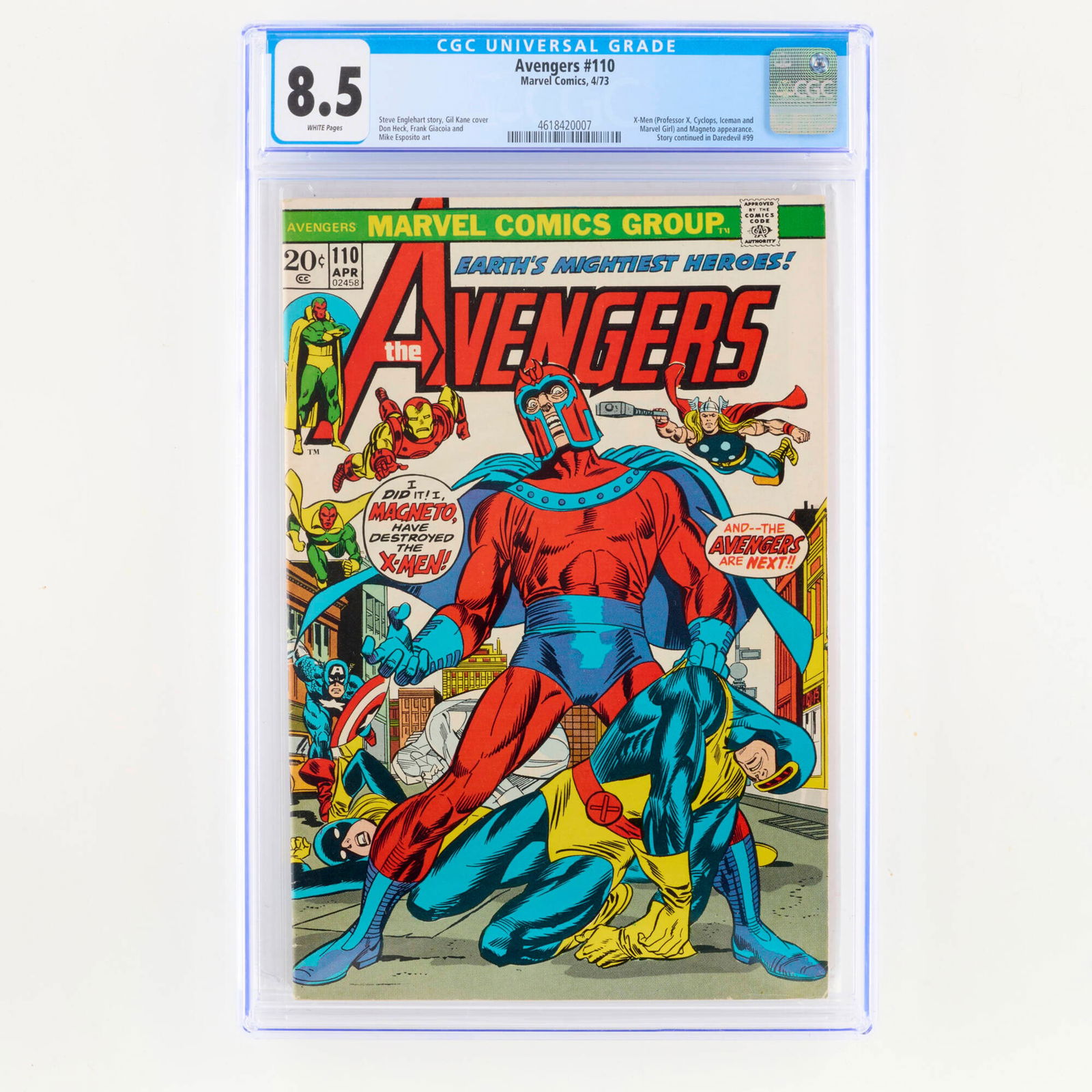 Marvel Comics Avengers #110 CGC 8.5 (1 of 2)