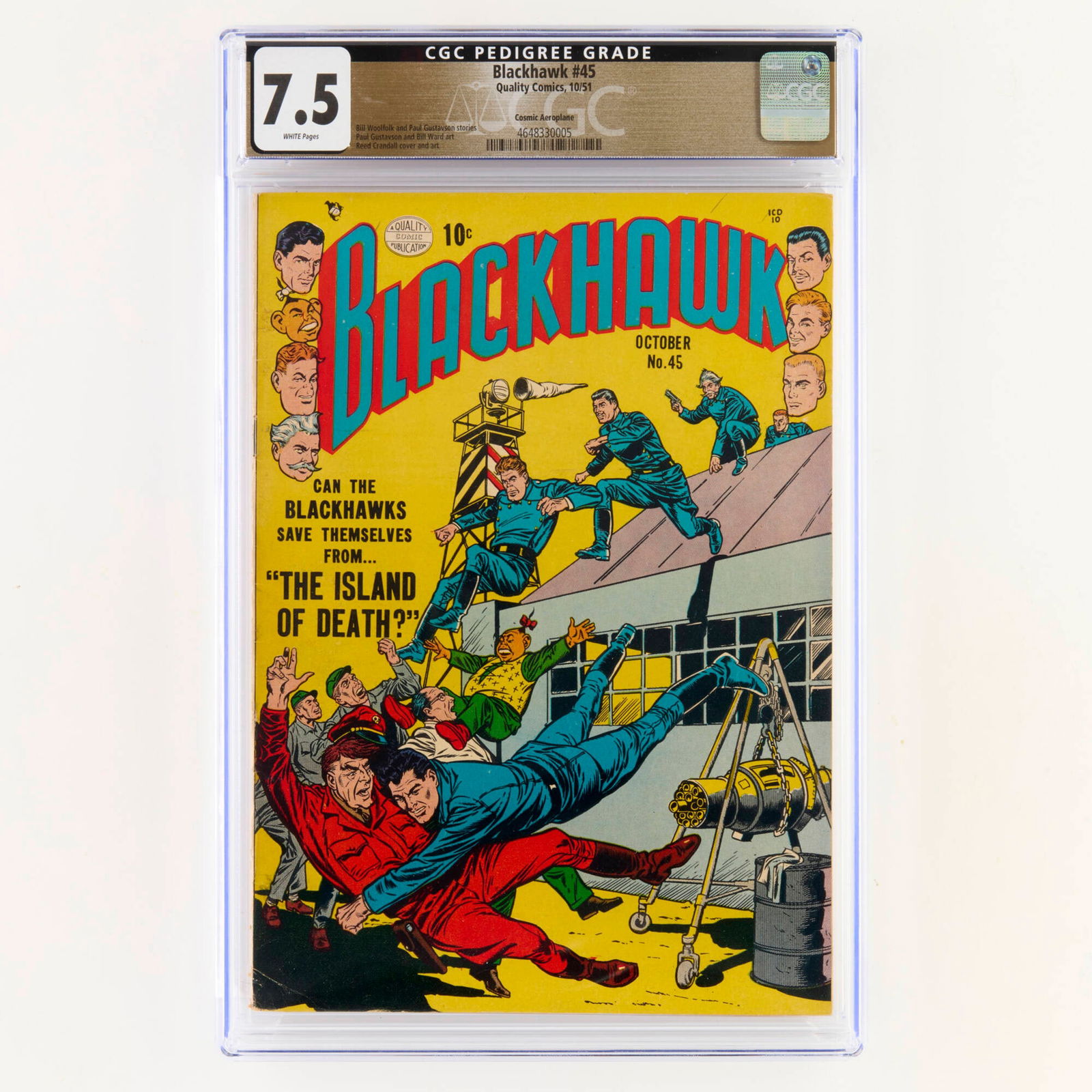 Quality Comics Blackhawk #45 CGC 7.5 Cosmic Aeroplane Pedigree (1 of 2)