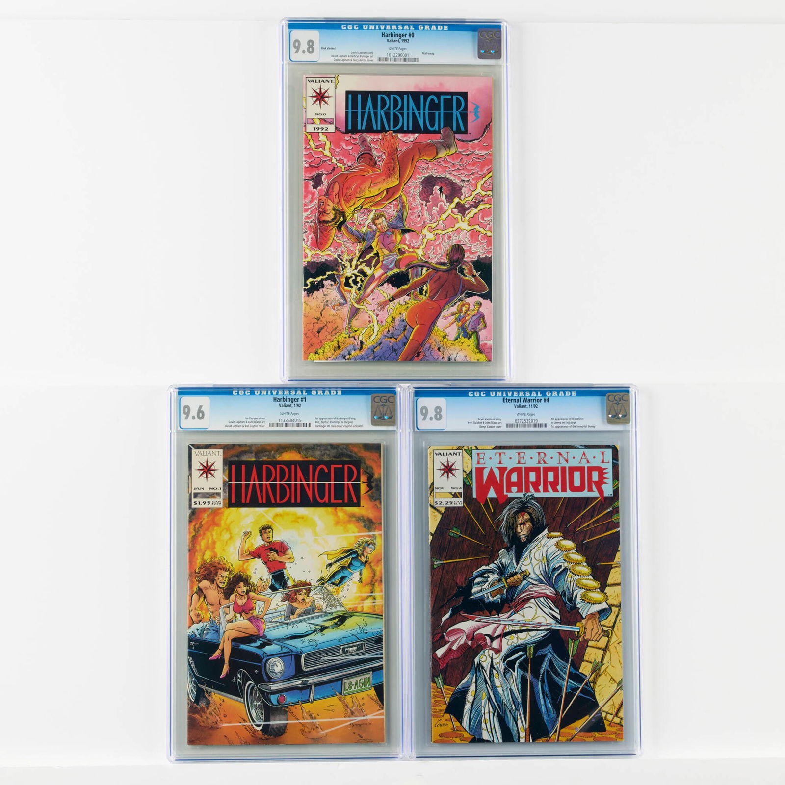 3 Valiant Comics Eternal Warrior Harbinger CGC Group (1 of 2)