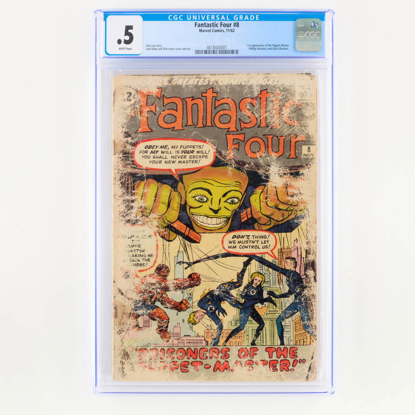 Marvel Comics Fantastic Four #8 CGC 0.5 (1 of 2)