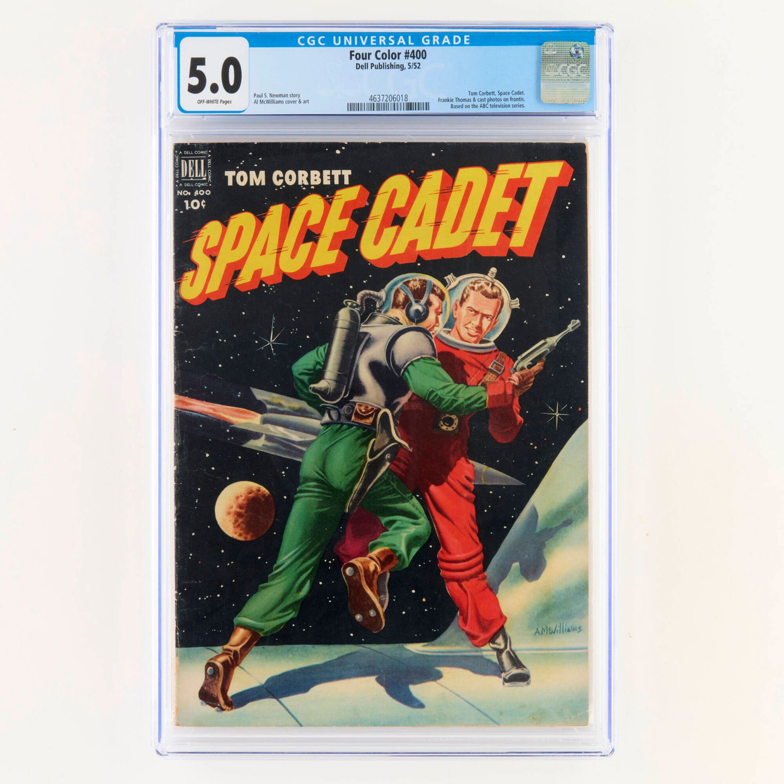 Dell Publishing Four Color #400 CGC 5.0: Dell Publishing Four Color #400 CGC 5.0 USA, 1952 A great piece of TV history featuring the popular Tom Corbett, Space Cadet character, directly based on the ABC television series. CGC#: 4637206018