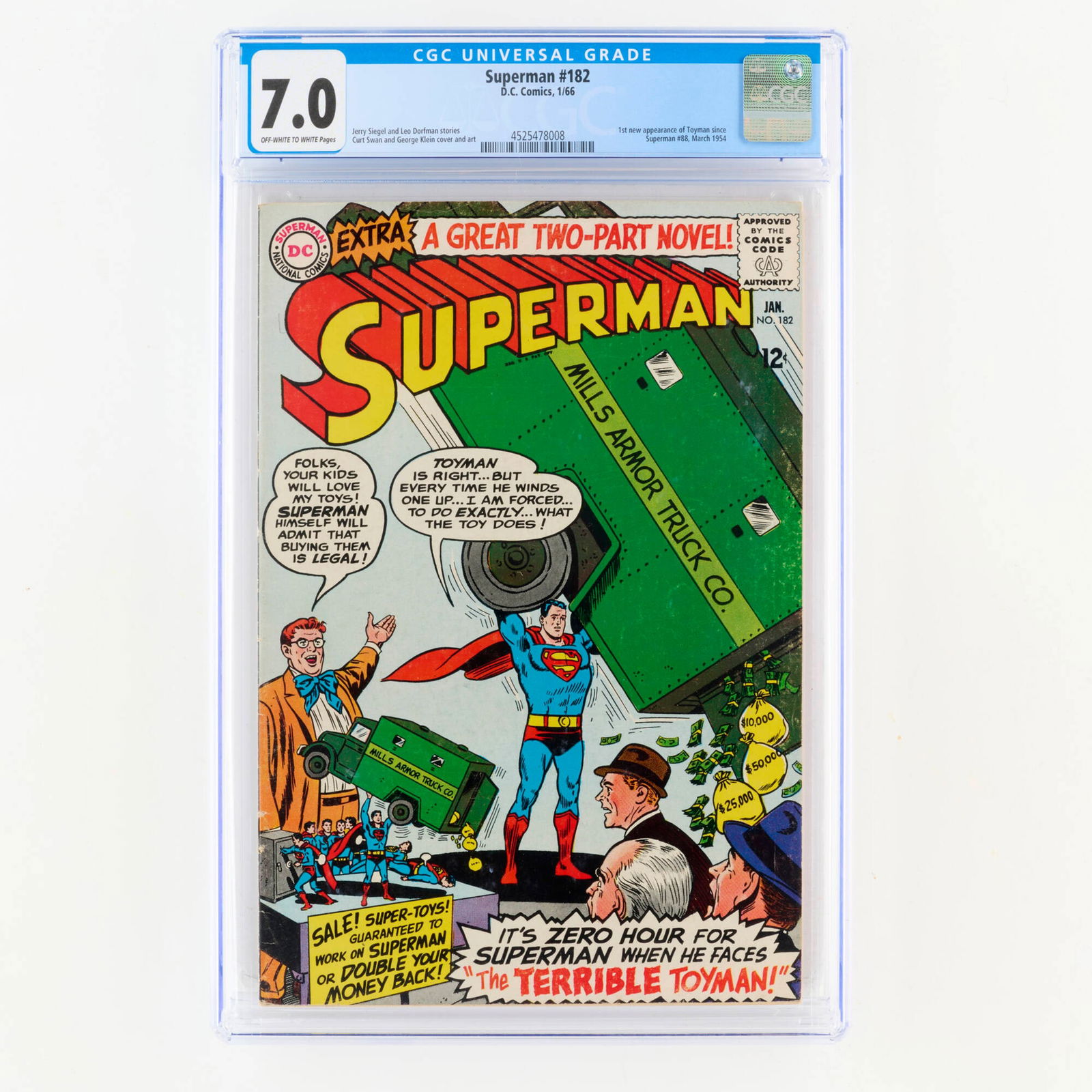 DC Comics Superman #182 CGC 7.0 (1 of 2)