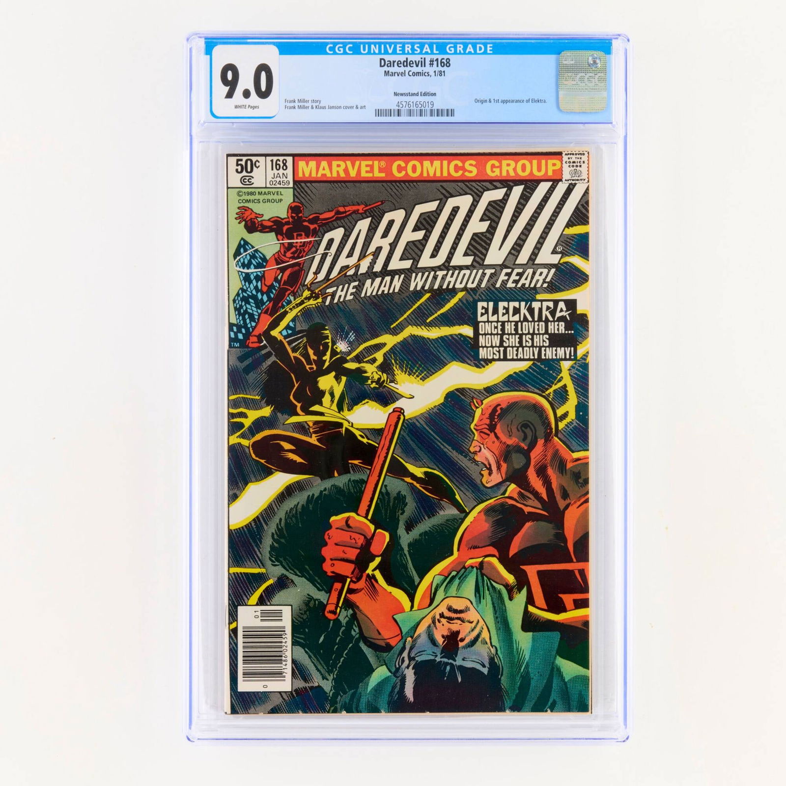 Marvel Comics Daredevil #168 CGC 9.0 Newsstand (1 of 2)
