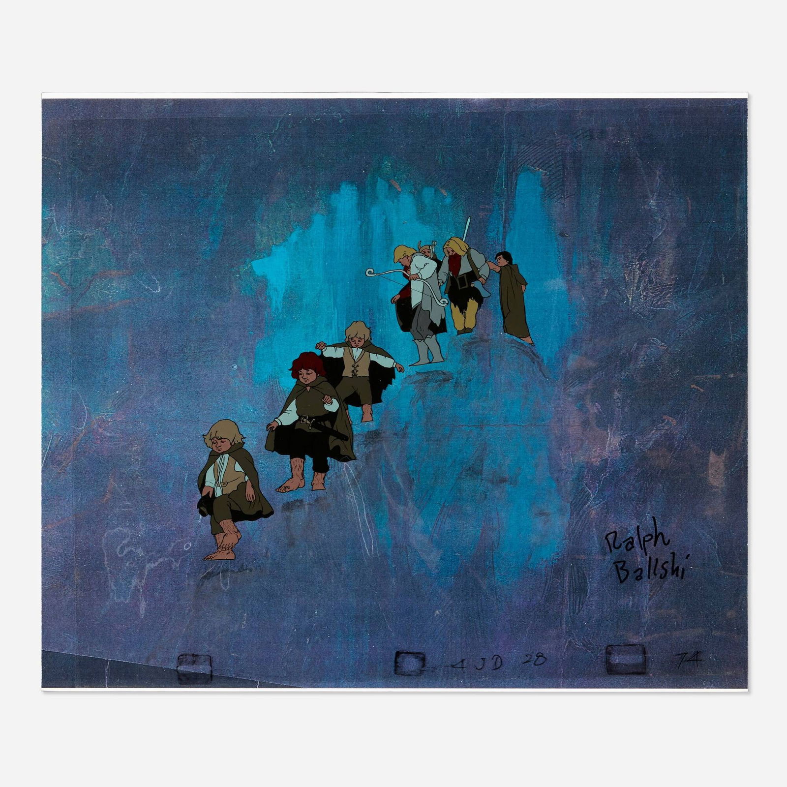 The Lord of the Rings "Hobbits" Original Animiation Cel (Balkshi Productions, 1978) (1 of 1)