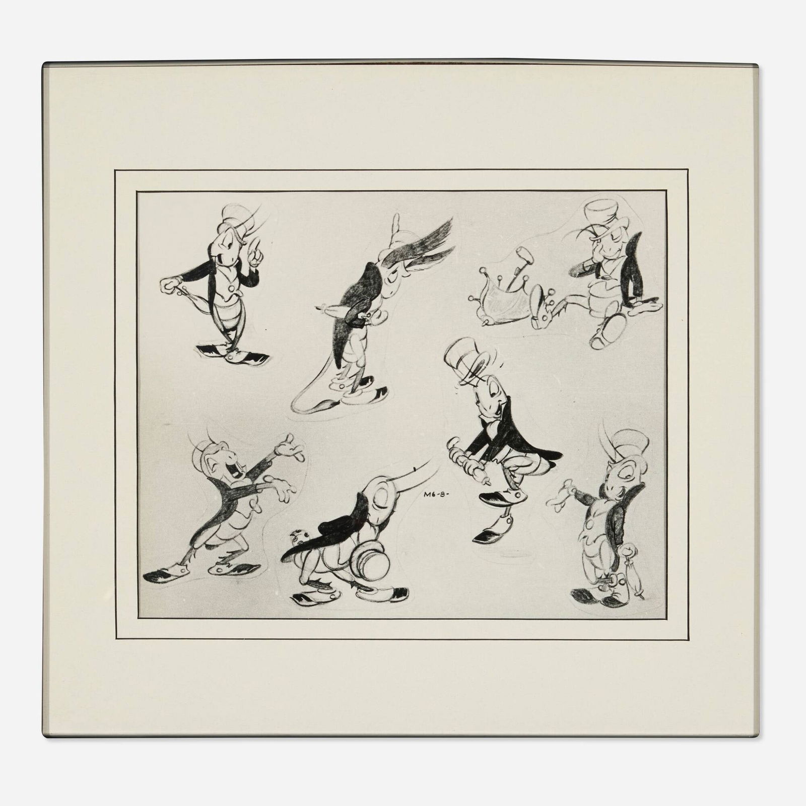 Pinocchio "Jiminy Cricket" Original Model Sheet (Walt Disney, 1940) (1 of 2)