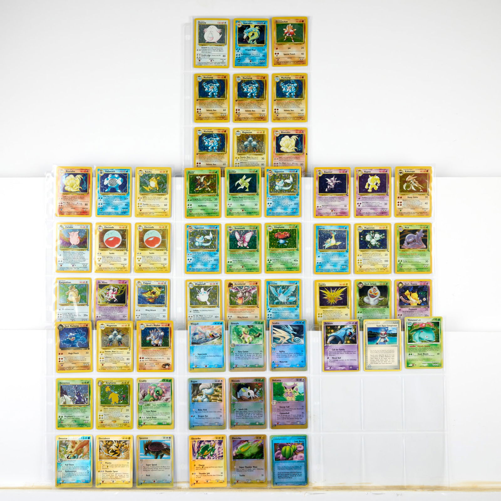 57 1999-2007 Pokemon Trading Card Group: 57 1999-2007 Pokemon Trading Card Group USA, 1999-2007 Group includes cards from the following sets: Base Set 1st Edition, Base Set Unlimited, Jungle Unlimited, Fossil Unlimited, Team Rocket Unlimited