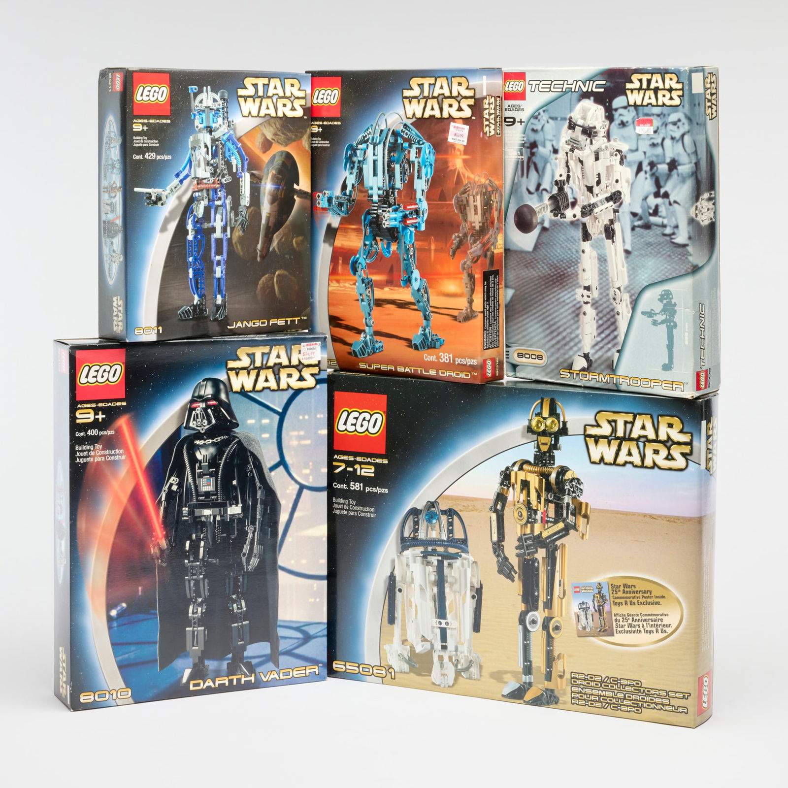 5PC 2001-02 LEGO Star Wars Technic Group Factory Sealed (1 of 2)