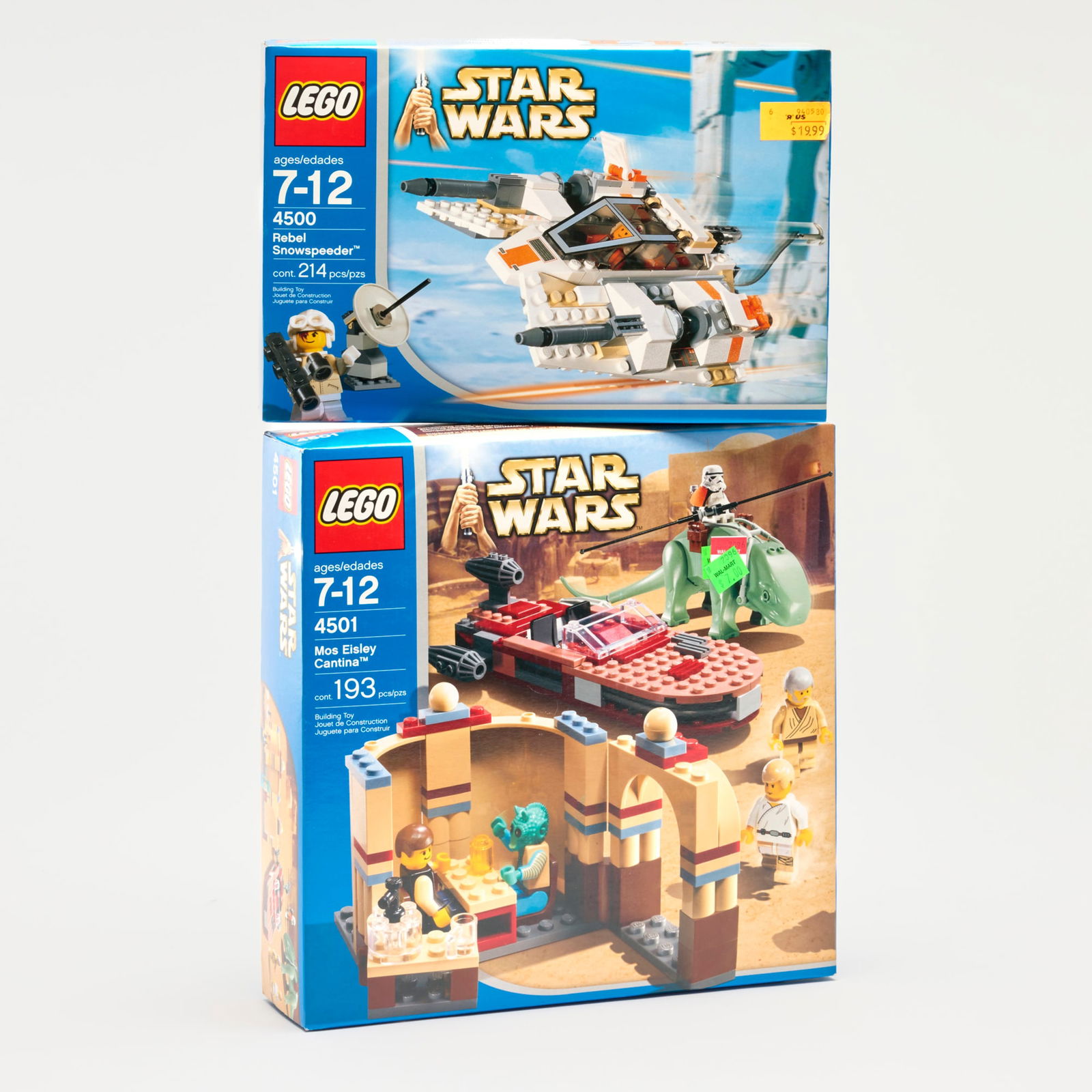 2PC 2004 LEGO Star Wars Rebel Snowspeeder 4500 and Mos Eisley Cantina 4501 Group Factory Sealed (1 of 2)