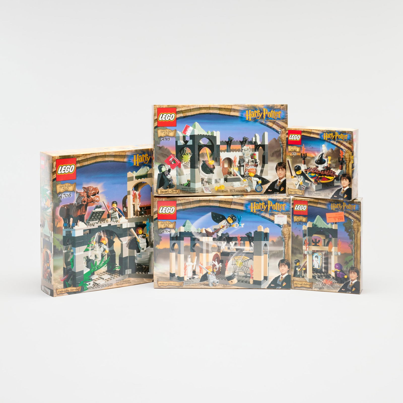 5PC 2001 LEGO Harry Potter and the Sorcerer's Stone Group Factory Sealed (1 of 2)