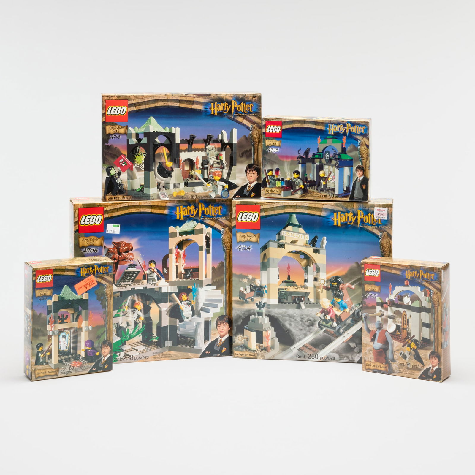 6PC 2001-02 LEGO Harry Potter Group Factory Sealed (1 of 2)