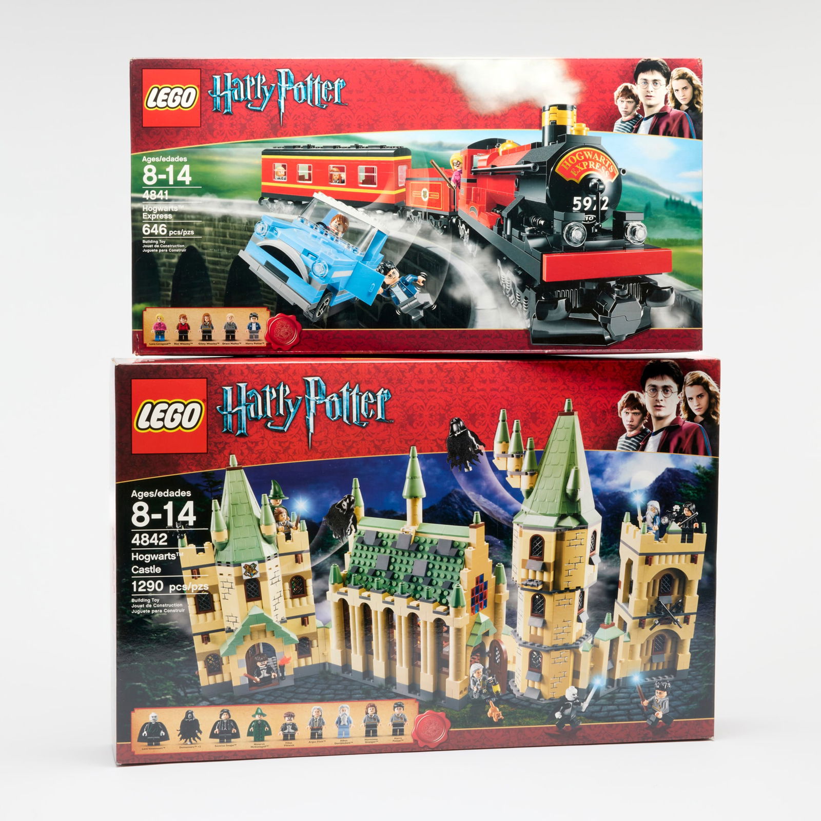 2PC 2010 LEGO Harry Potter Hogwarts Express 4841 and Hogwarts Casle 4842 Group Factory Sealed (1 of 2)