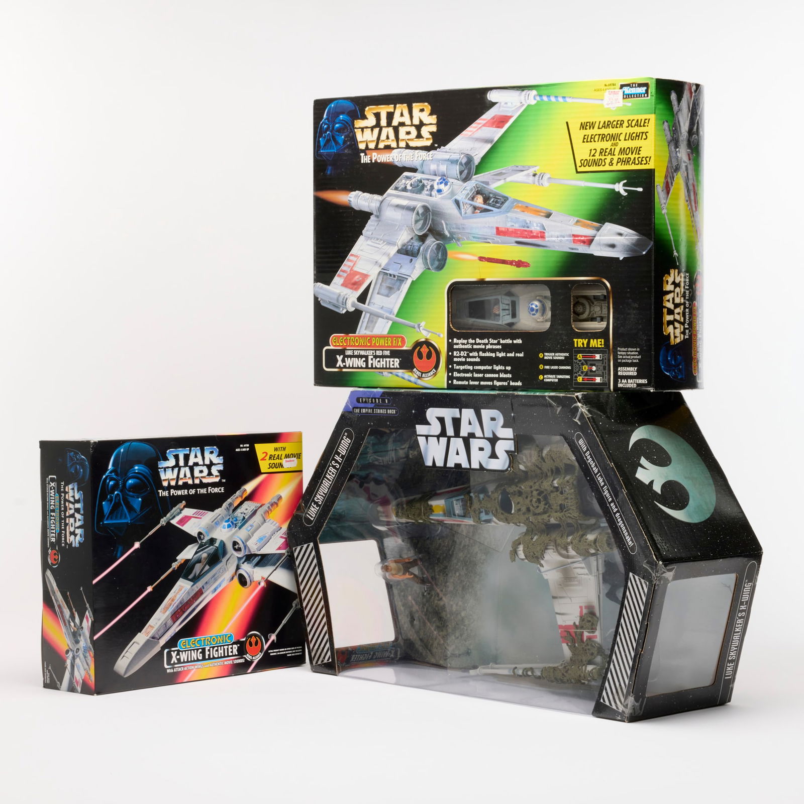 3PC 1995-2006 Kenner and Hasbro Star Wars X-Wing Vehicle Group Factory Sealed (1 of 2)