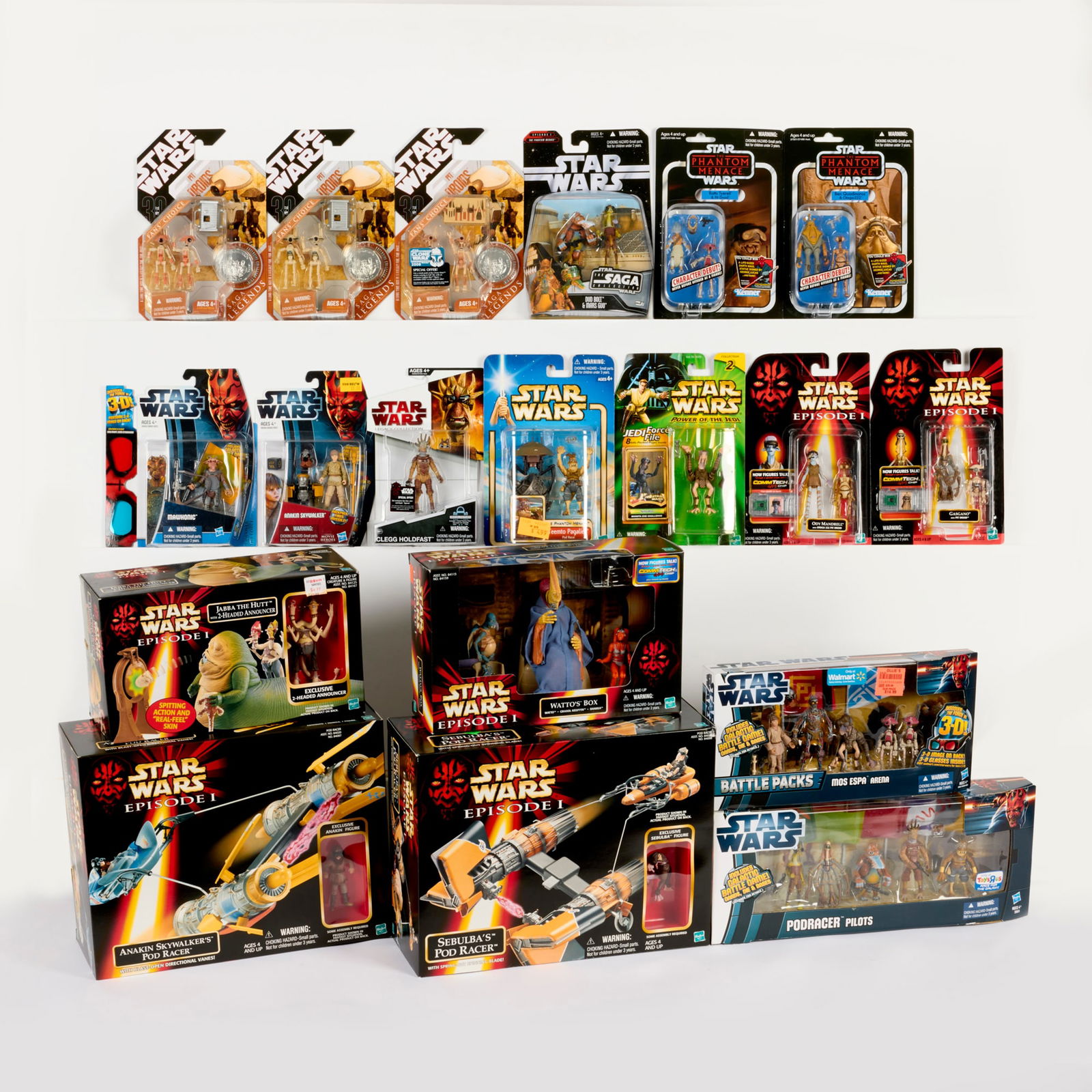 19PC 1998-2012 Hasbro Star Wars Podracer Related Group Factory Sealed (1 of 2)