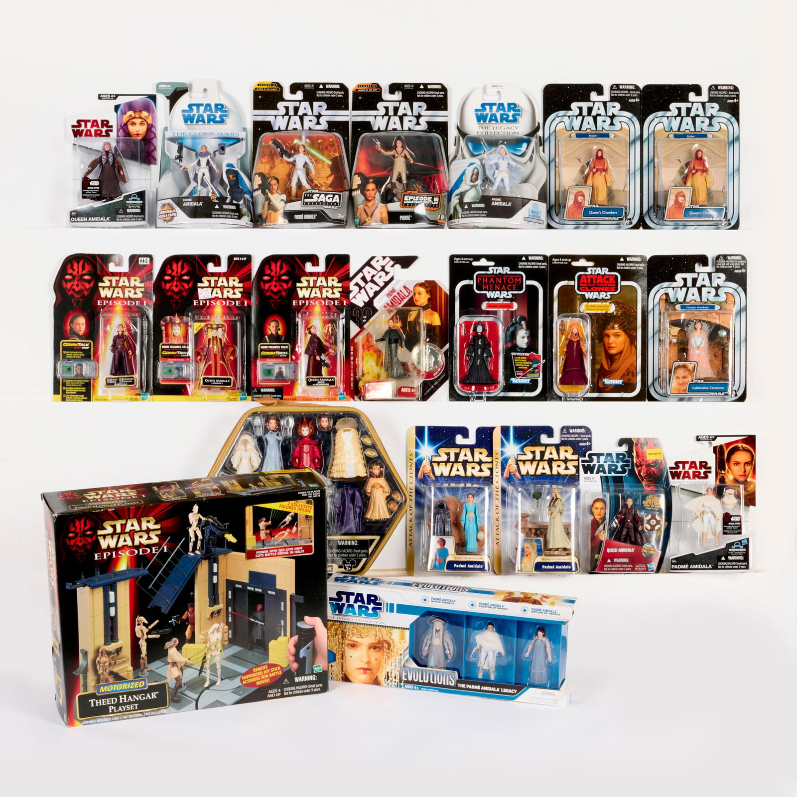 21PC 1999-2012 Hasbro Star Wars Padme and Queen Amidala Related Group Factory Sealed (1 of 2)