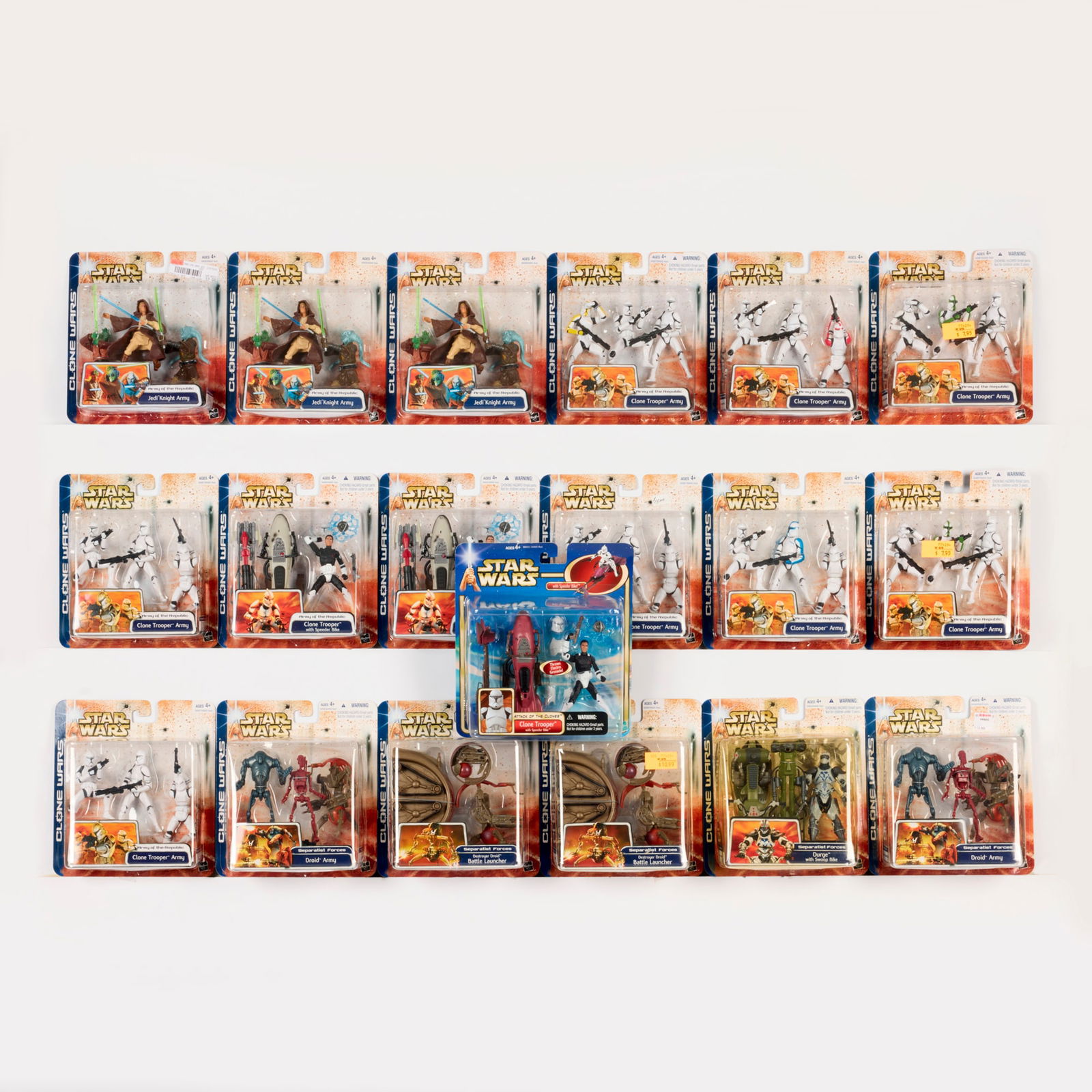 19PC 2002-03 Hasbro Star Wars Clone Wars Group Factory Sealed (1 of 2)