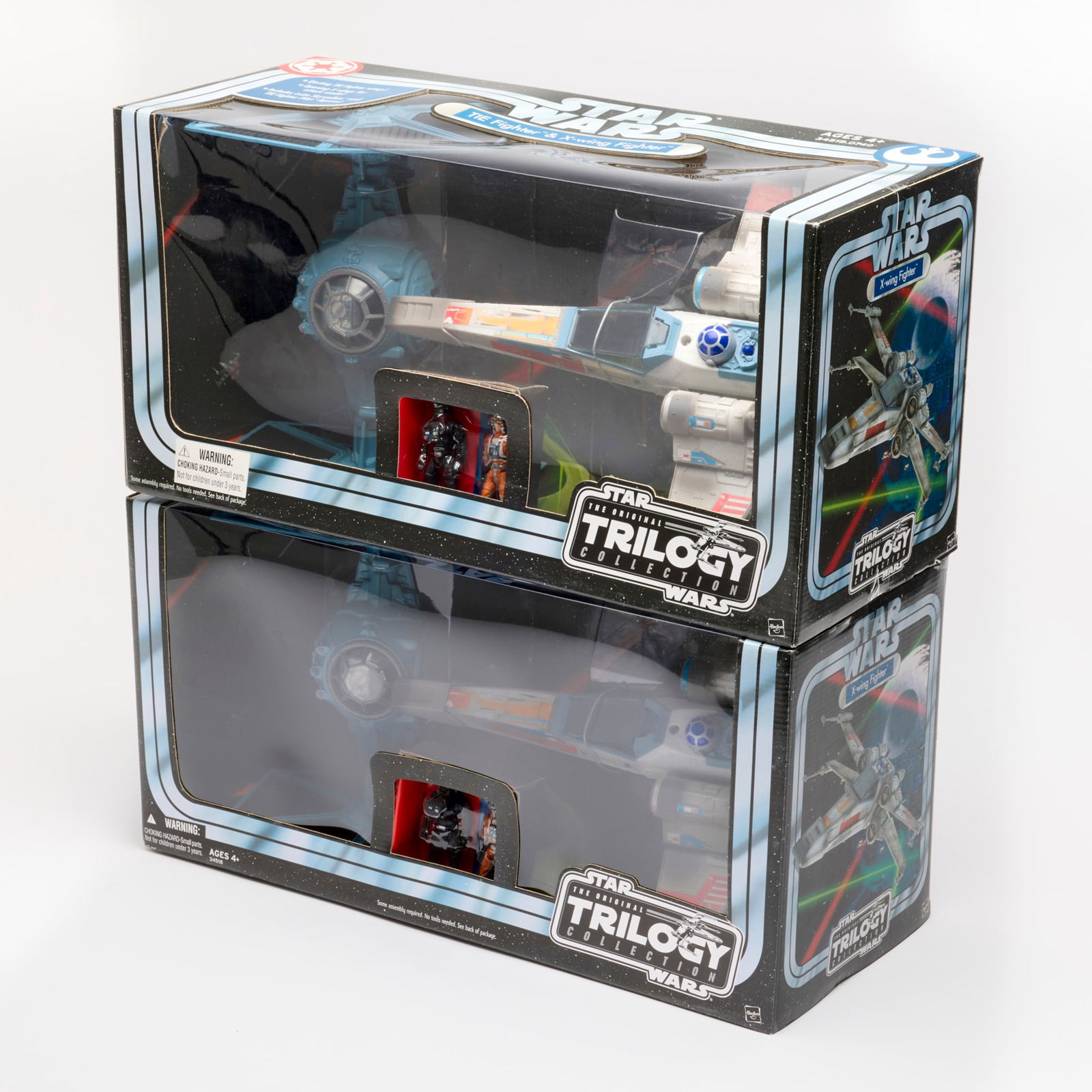 2PC 2004 Hasbro Star Wars The Original Trilogy Collection TIE Fighter & X-Wing Fighter Set Group (1 of 2)