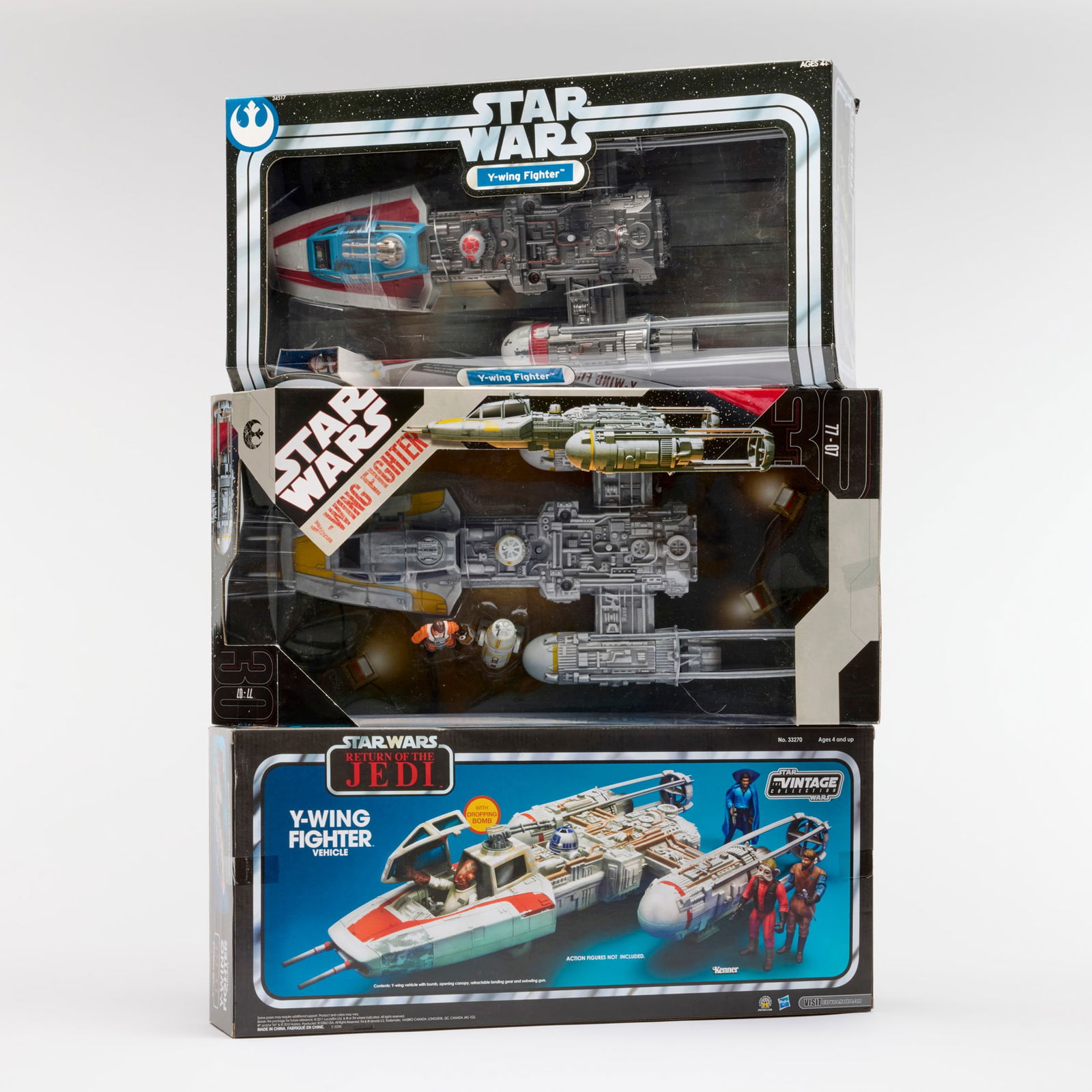3PC 2004-11 Hasbro Star Wars Y-Wing Vehicle Group Factory Sealed (1 of 2)