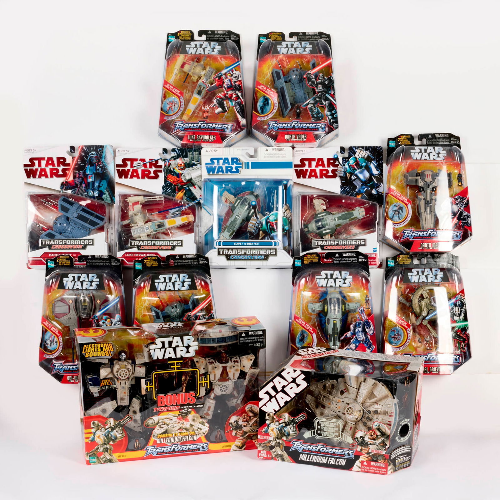 13PC 2005-09 Hasbro Star Wars Transformers Group Factory Sealed (1 of 2)