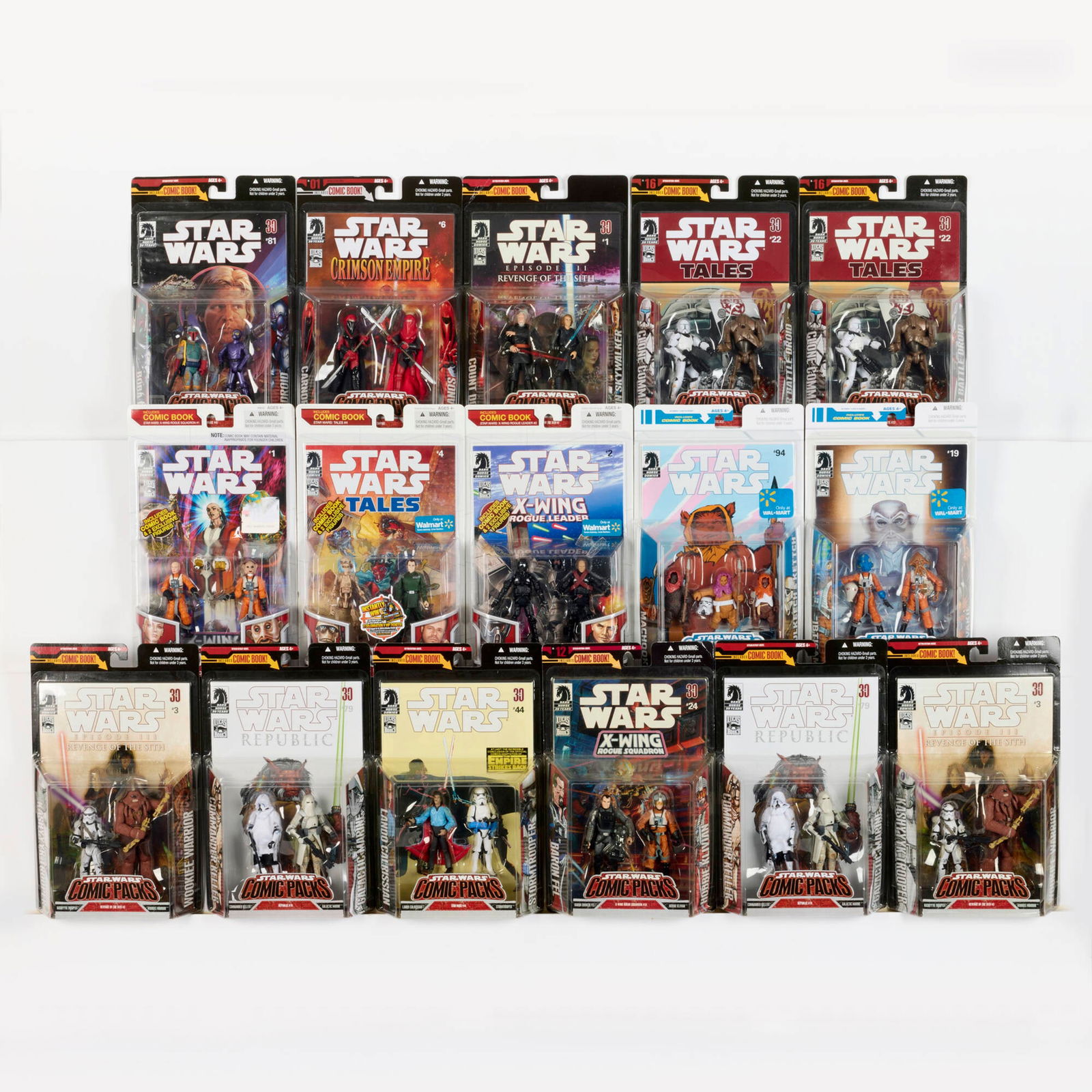 16PC 2006-09 Hasbro Star Wars Comic Pack Group Factory Sealed (1 of 2)