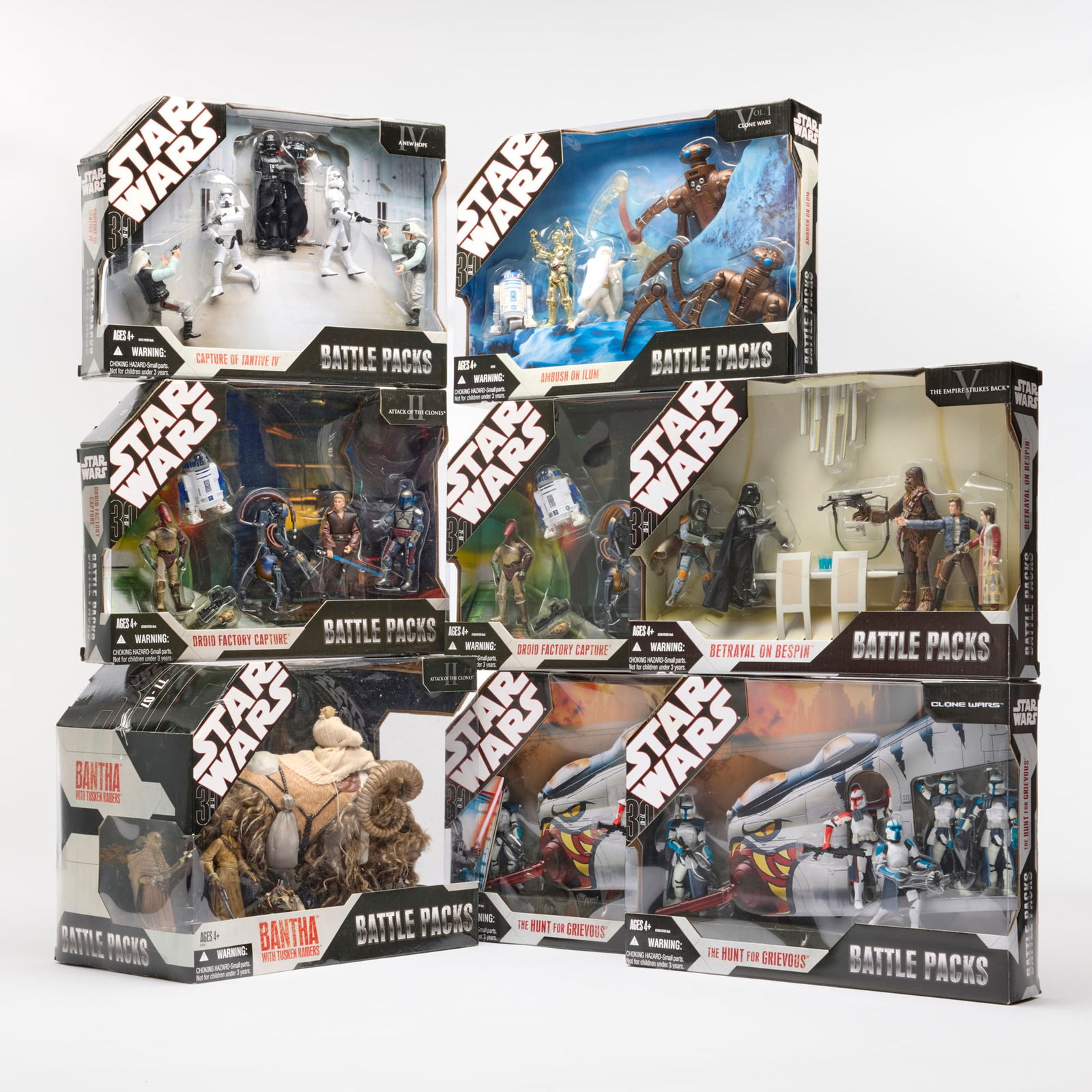 8PC 2006-07 Hasbro Star Wars 30th Anniversary Collection Battle Pack Group Factory Sealed (1 of 2)